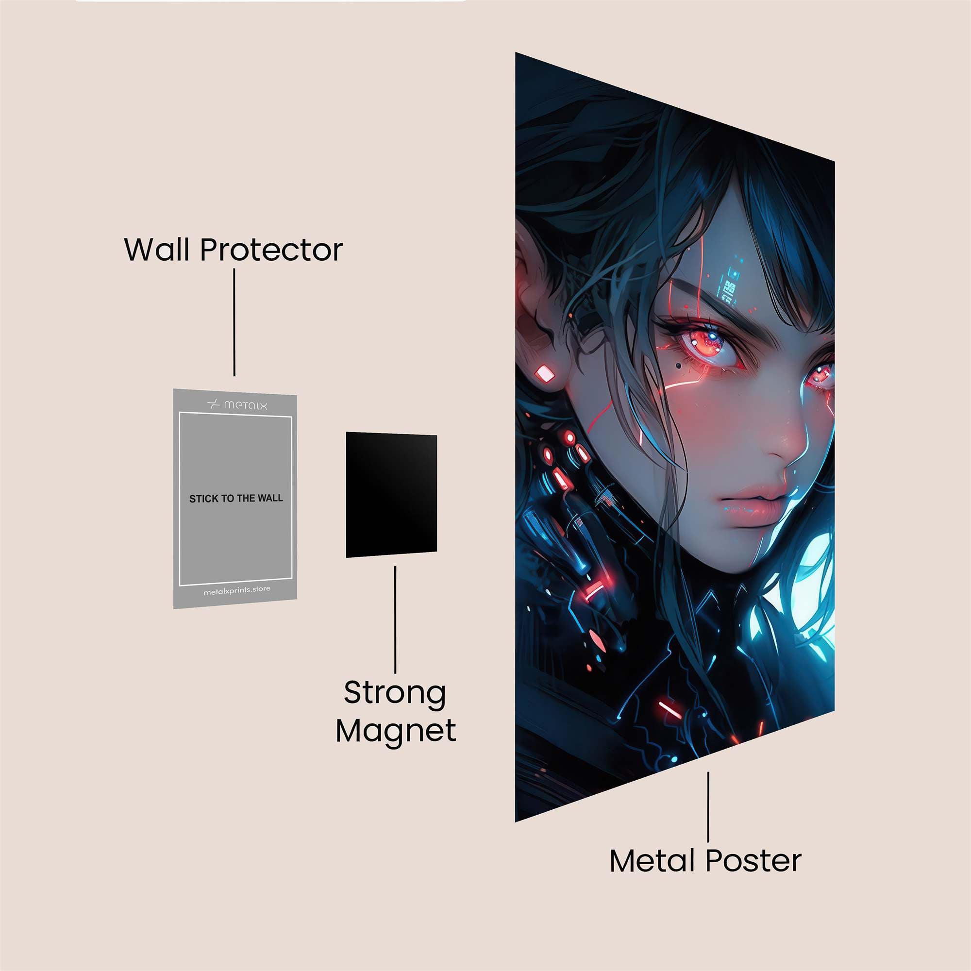 Cyber Enigma Safe Wall Magnetic / M