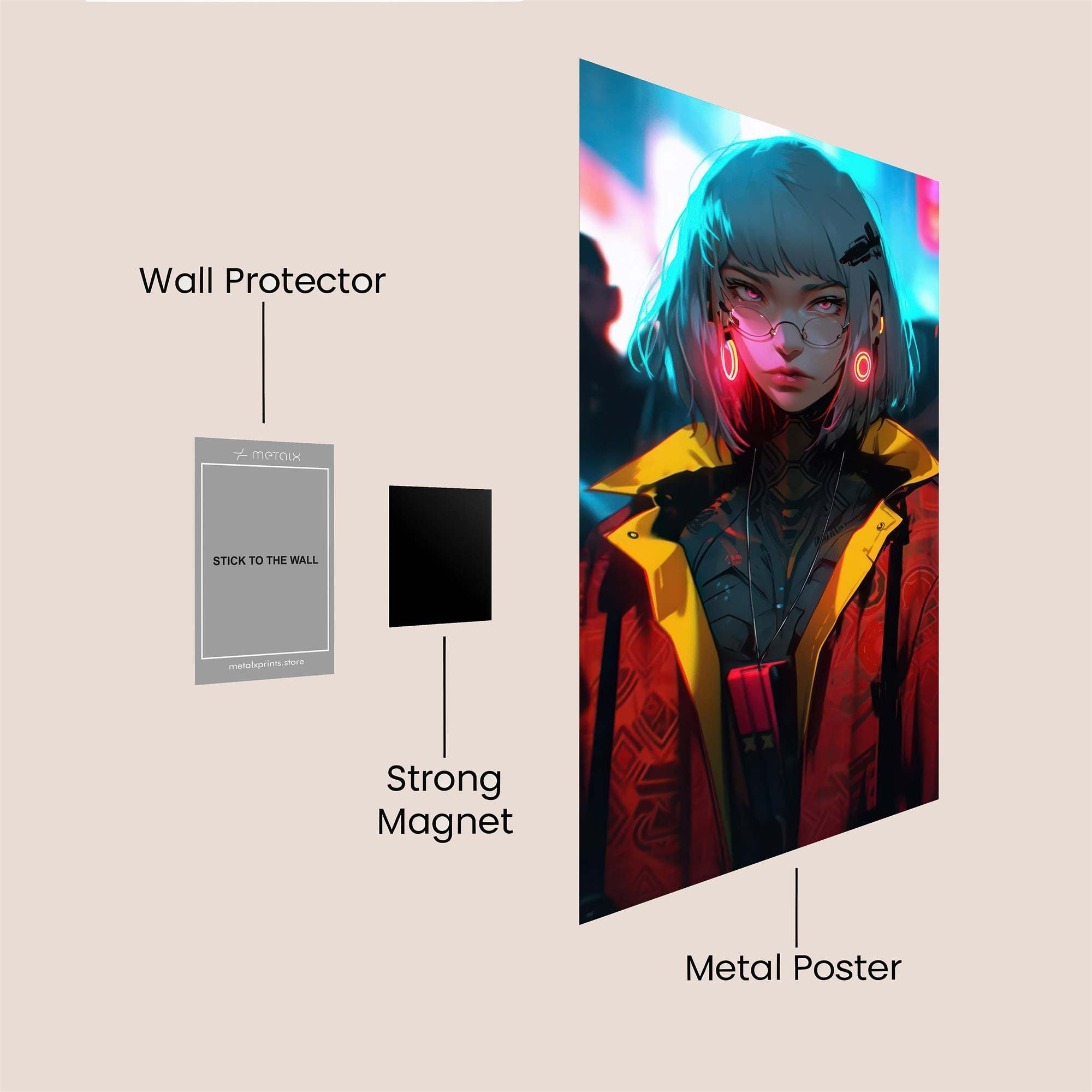 Cyber Serenity Safe Wall Magnetic / M