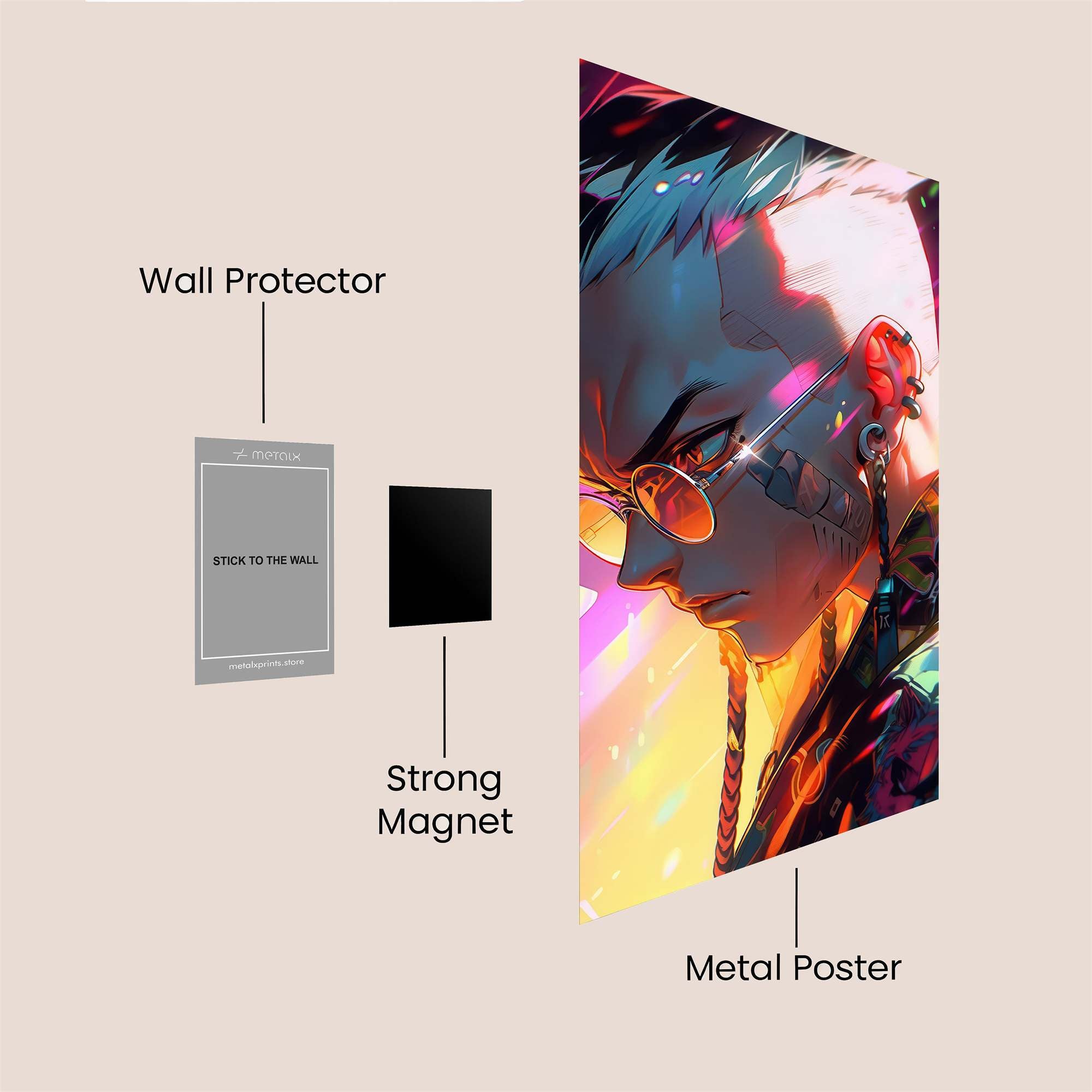 Cyberpunk Radiance Safe Wall Magnetic / M