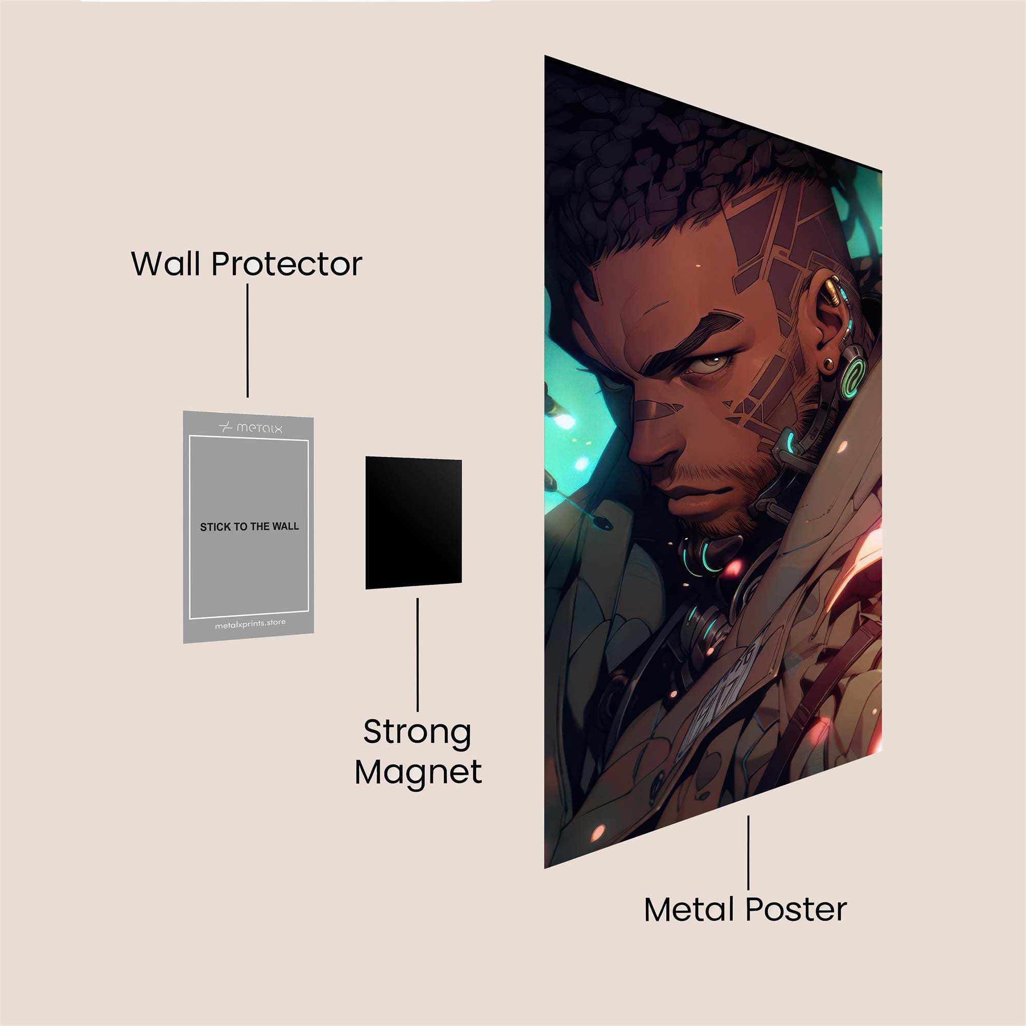 Cyber Rebel Safe Wall Magnetic / M