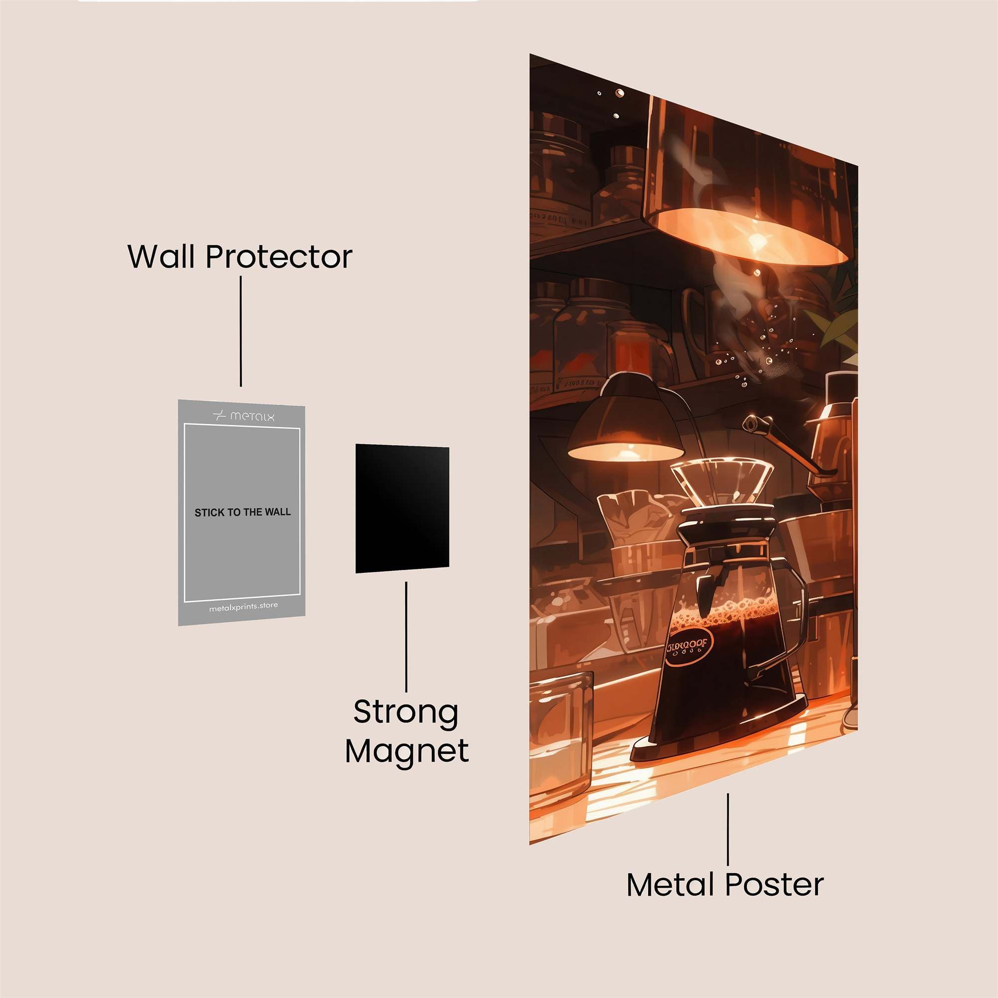 Coffee Serenity Safe Wall Magnetic / M