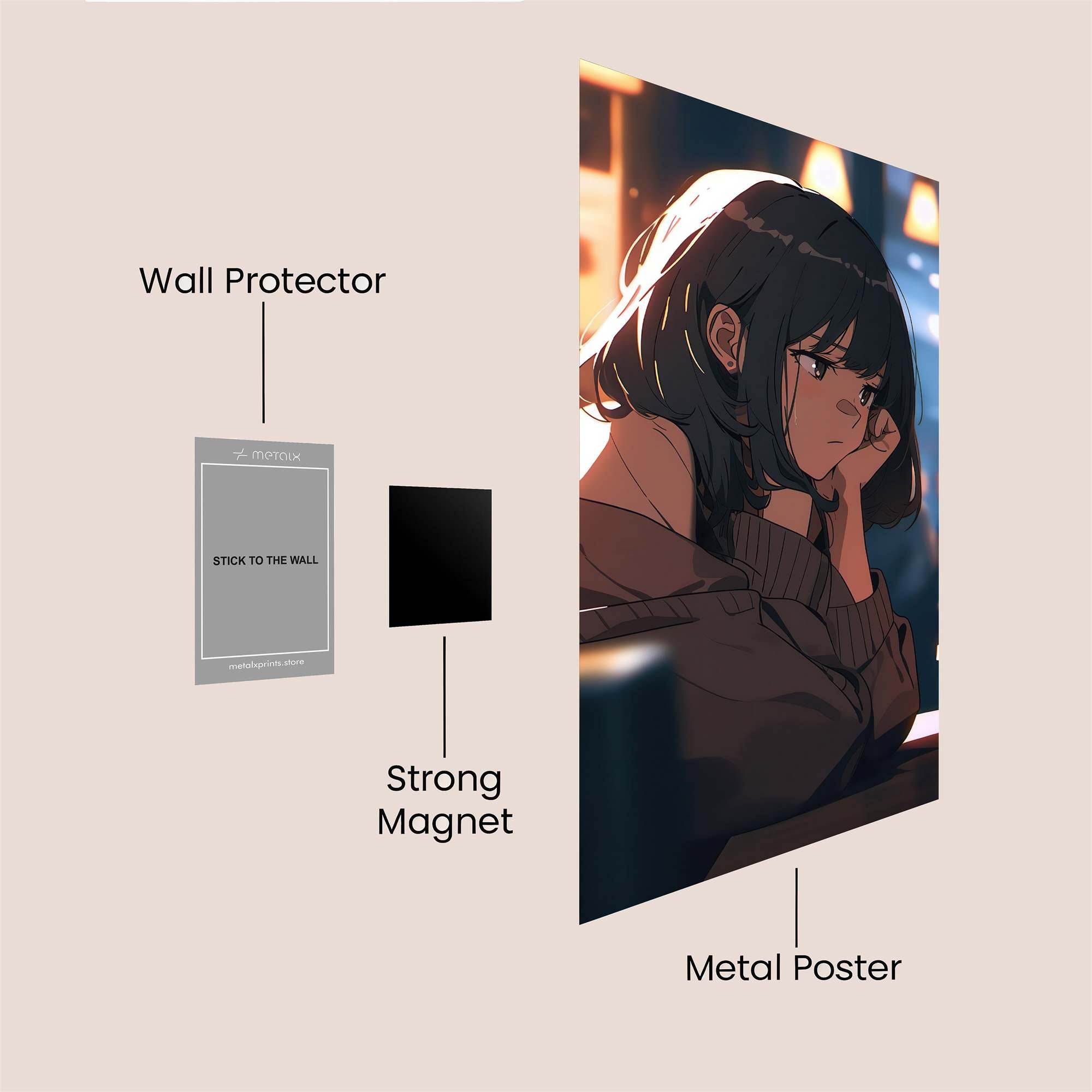 Night Reflection Safe Wall Magnetic / M