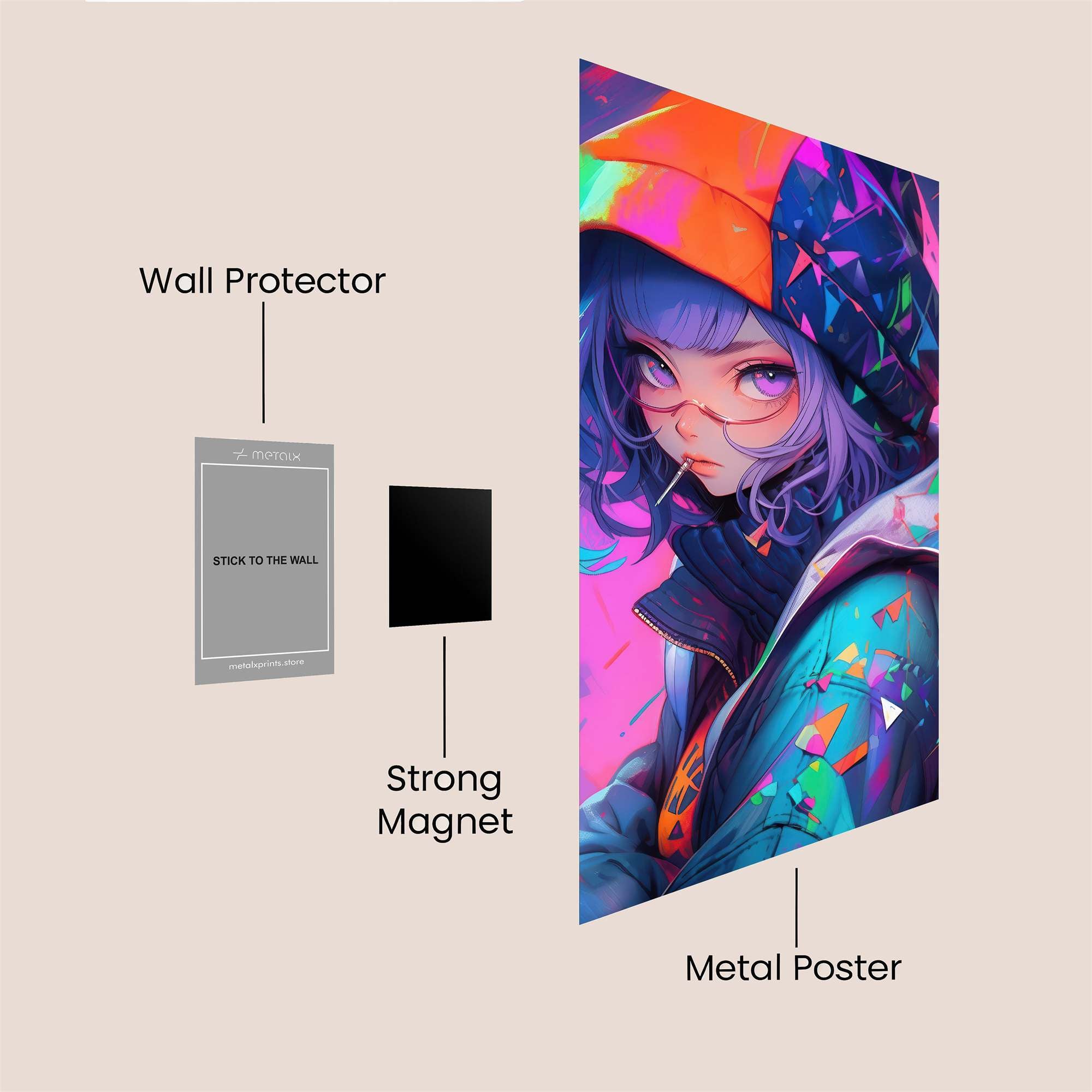 VioletWhimsy Safe Wall Magnetic / M