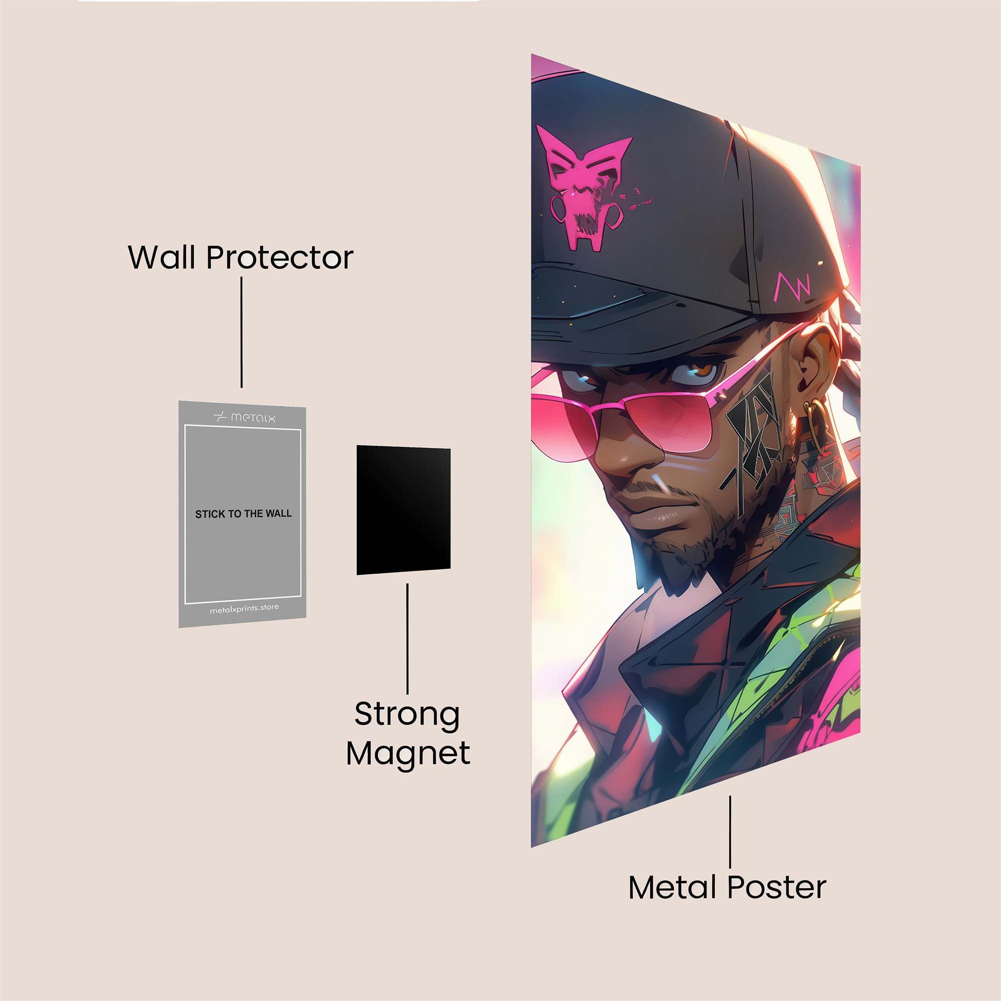 Neon Rebel Safe Wall Magnetic / M