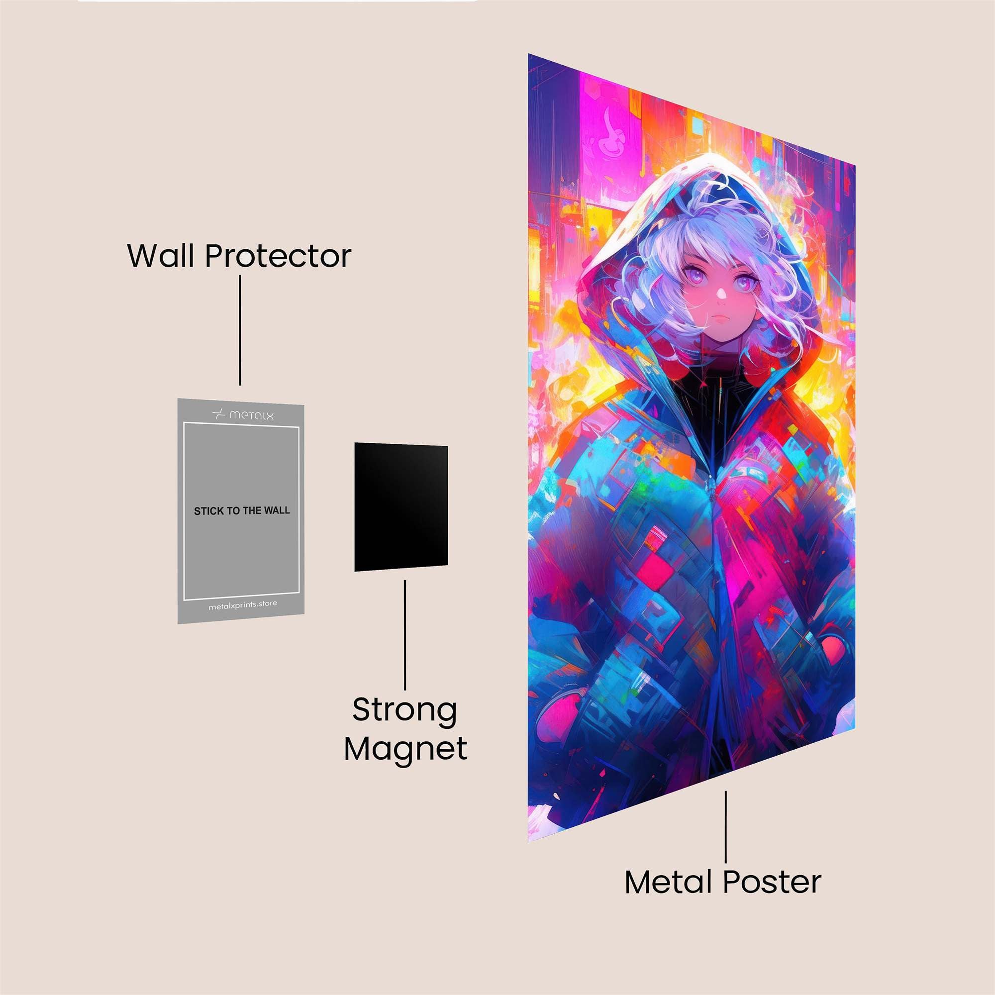 Neon Serenity Safe Wall Magnetic / M