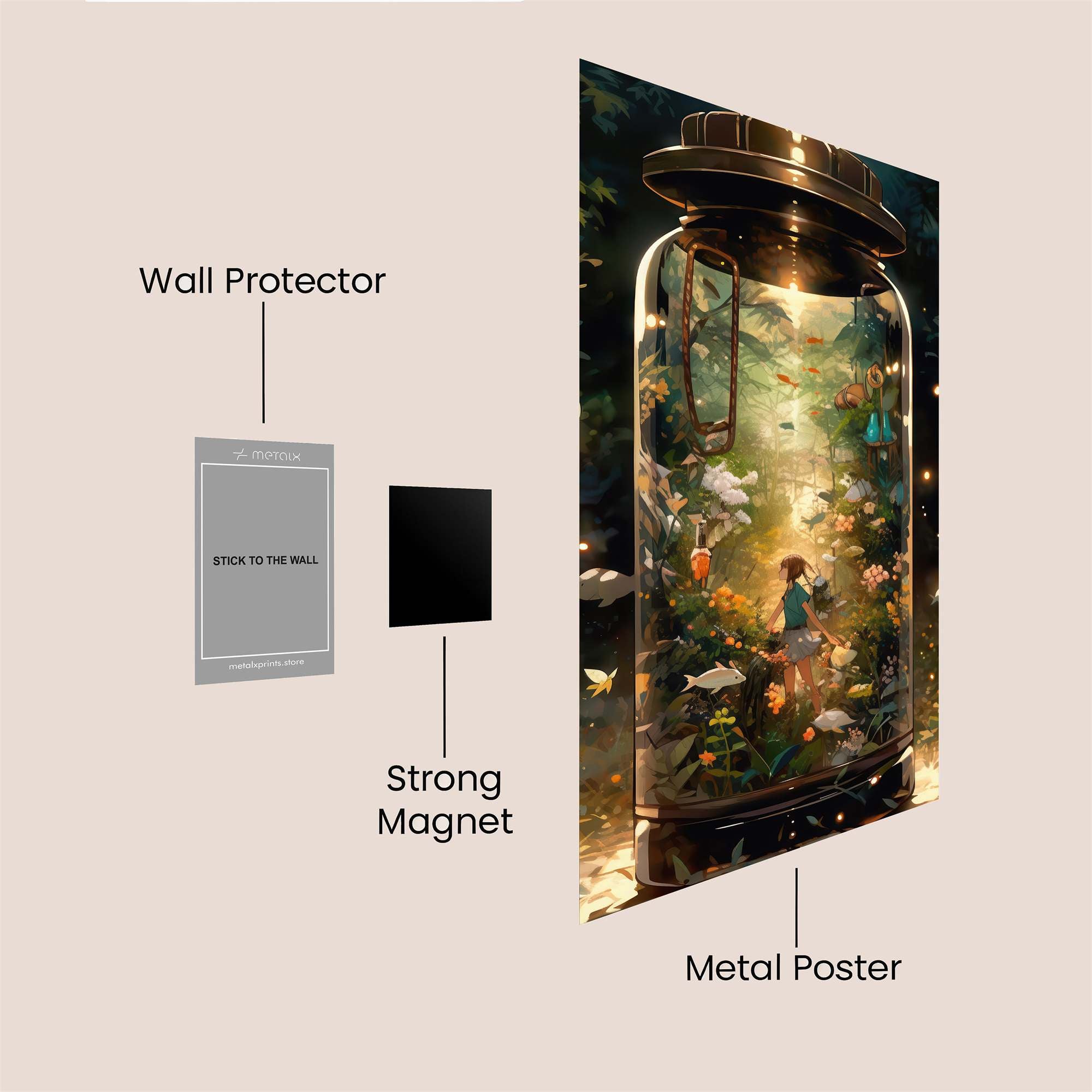 Jar Dreamscape Safe Wall Magnetic / M