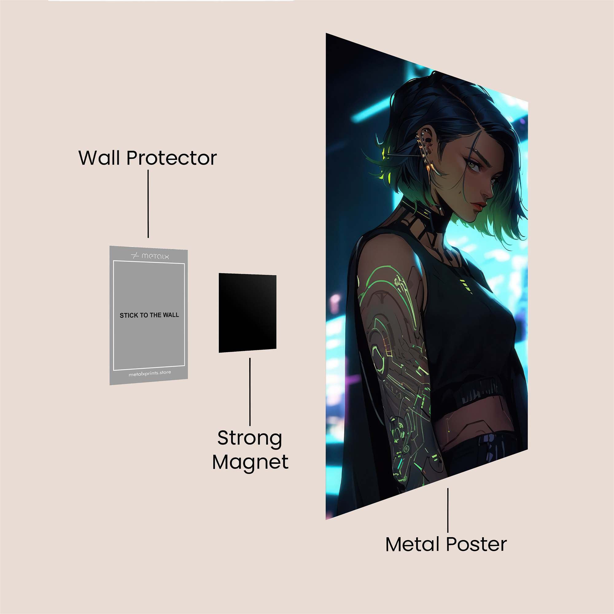 Cyber Enigma Safe Wall Magnetic / M