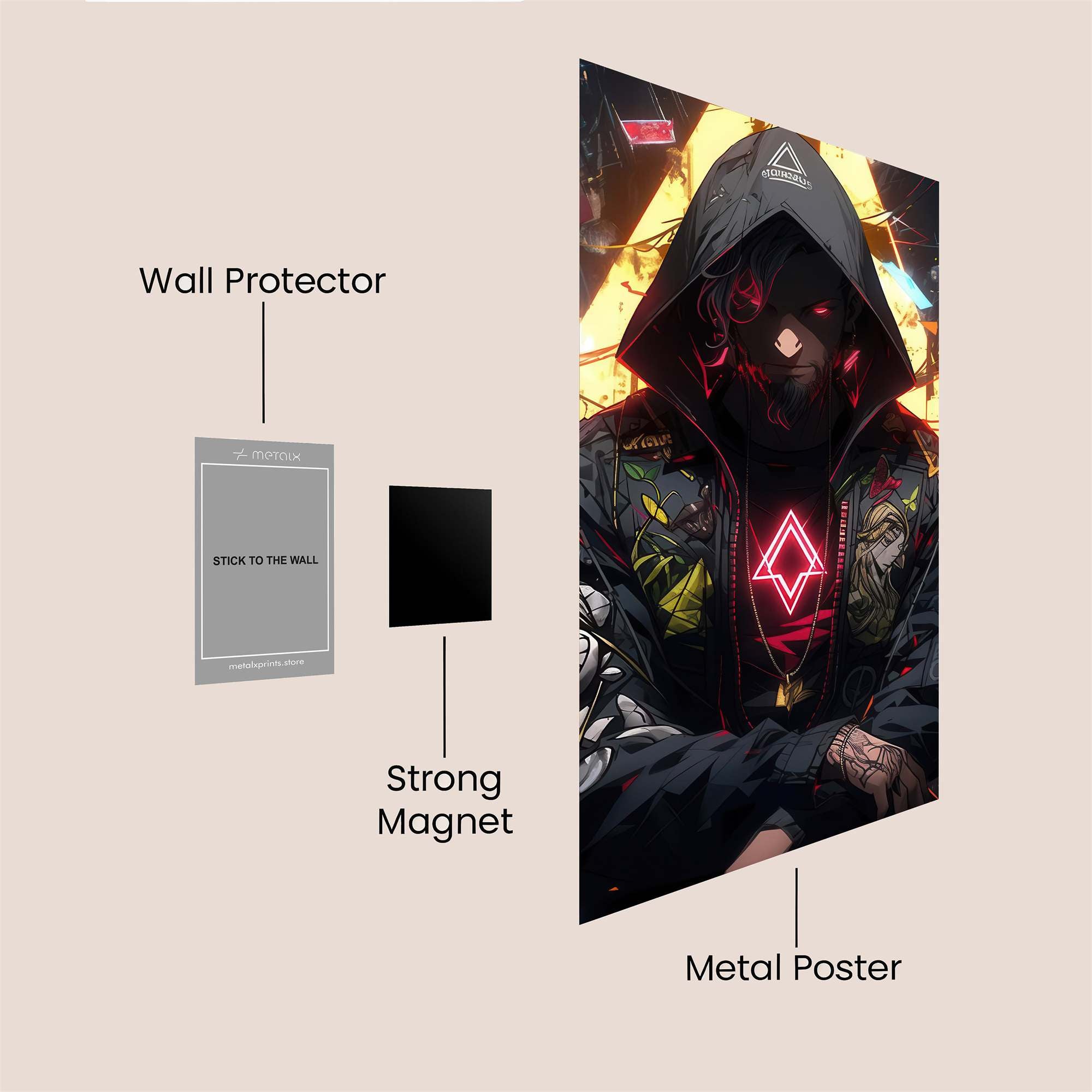 Neon Rebel Safe Wall Magnetic / M