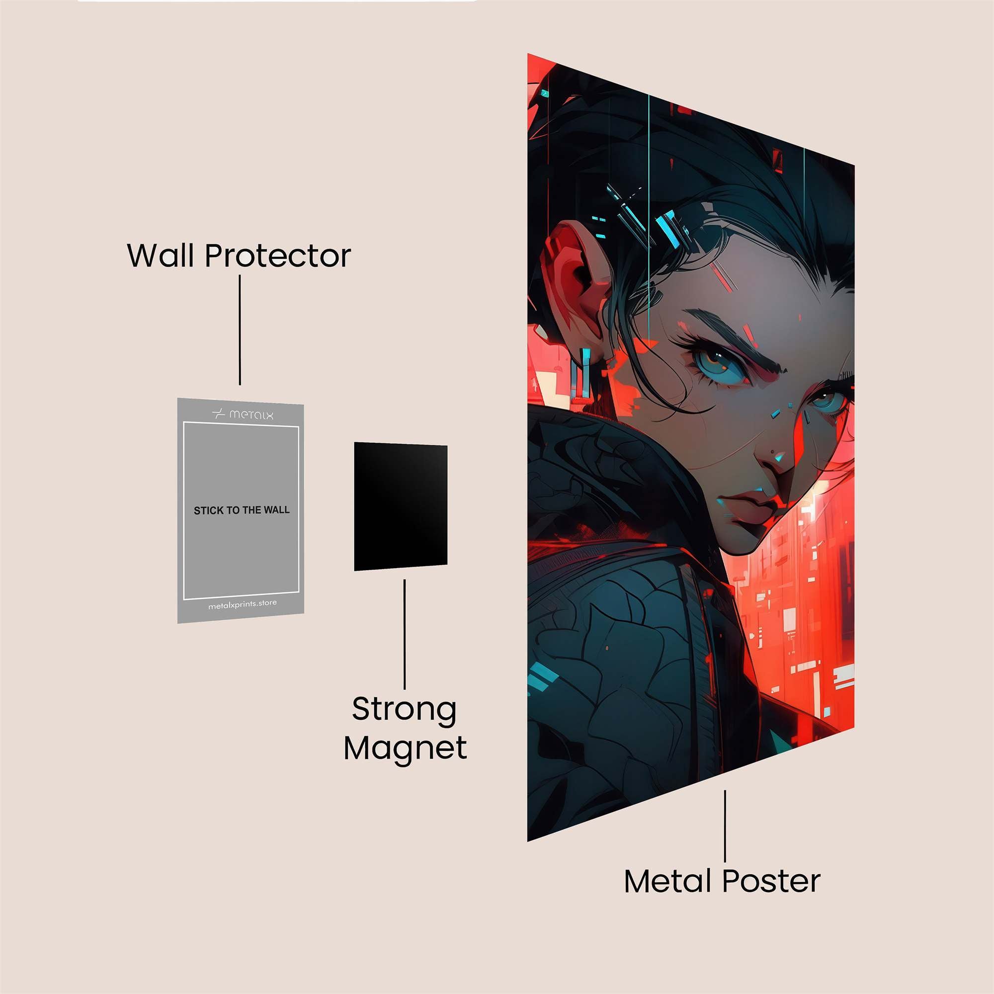 Neon Defiance Safe Wall Magnetic / M