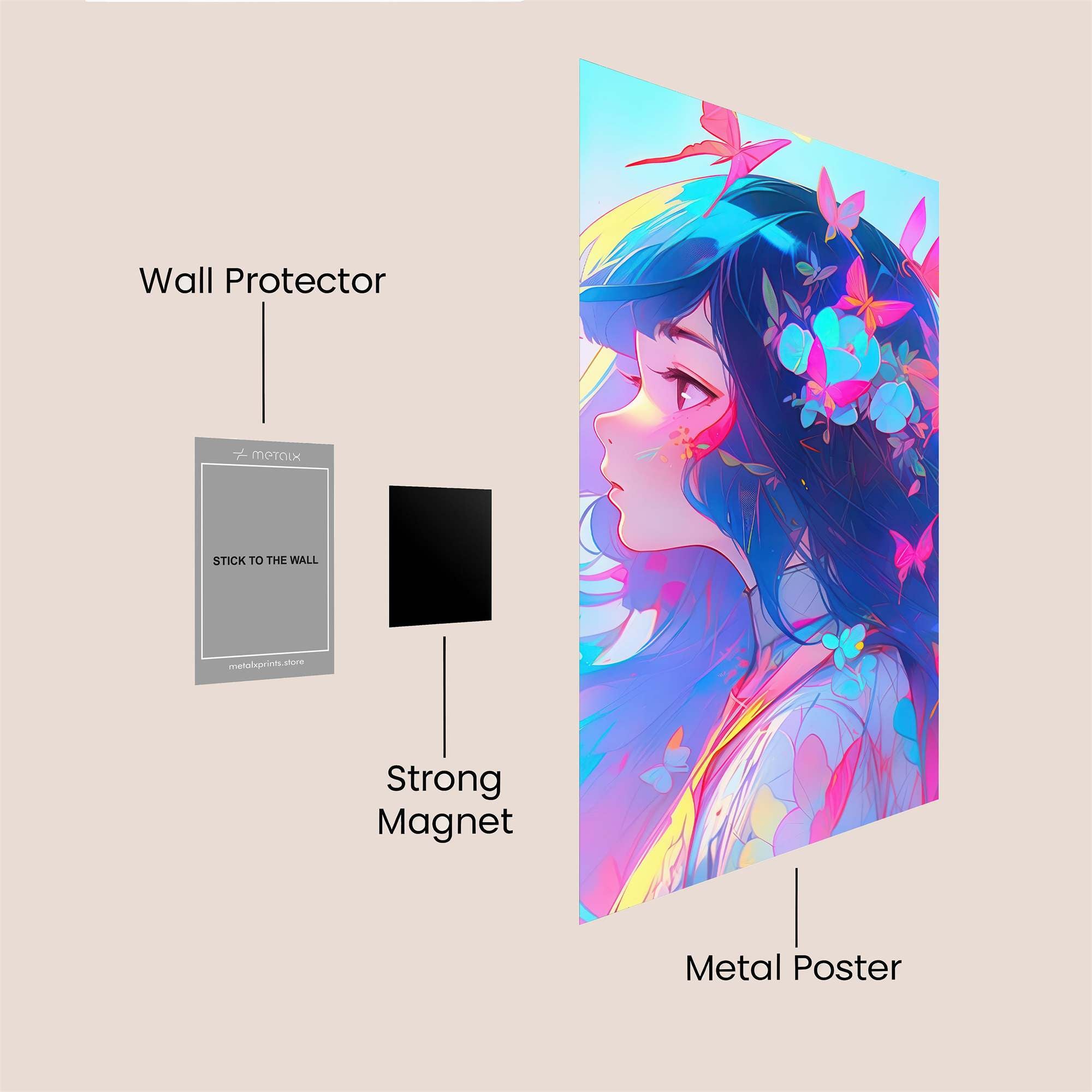 ButterflyWhimsy Safe Wall Magnetic / M