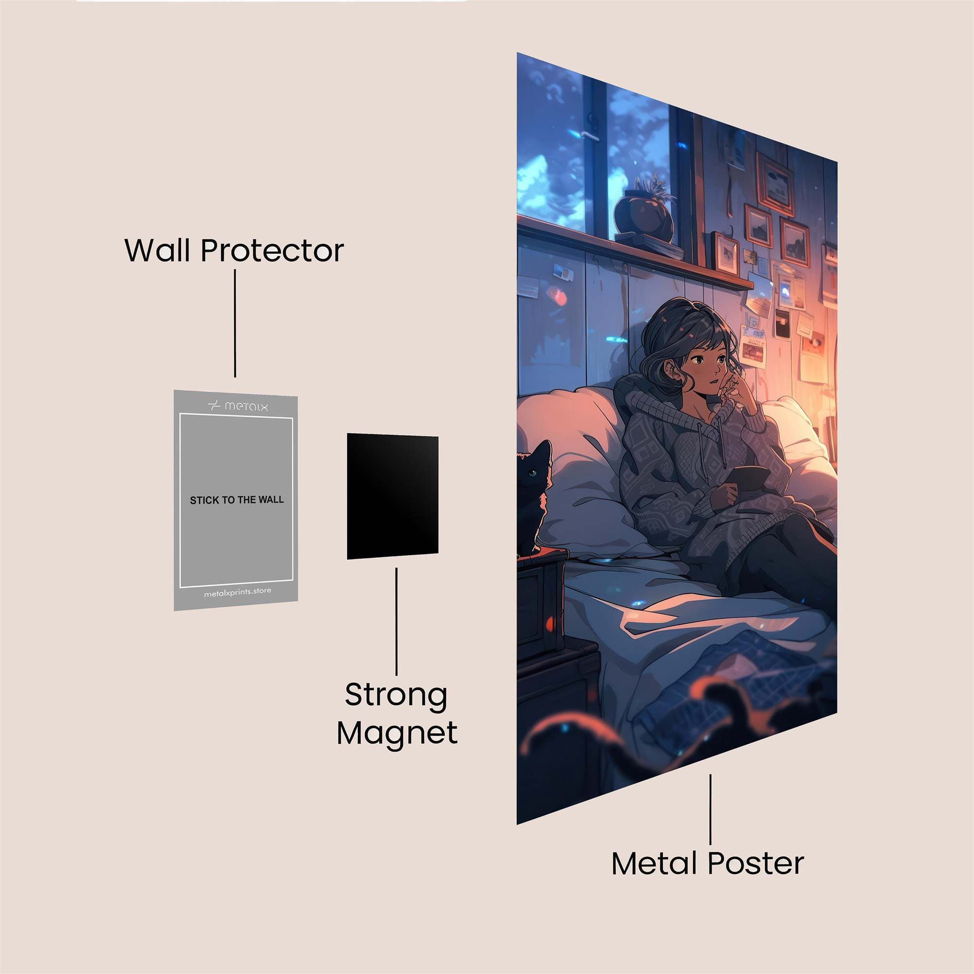 Cozy Solitude Safe Wall Magnetic / M
