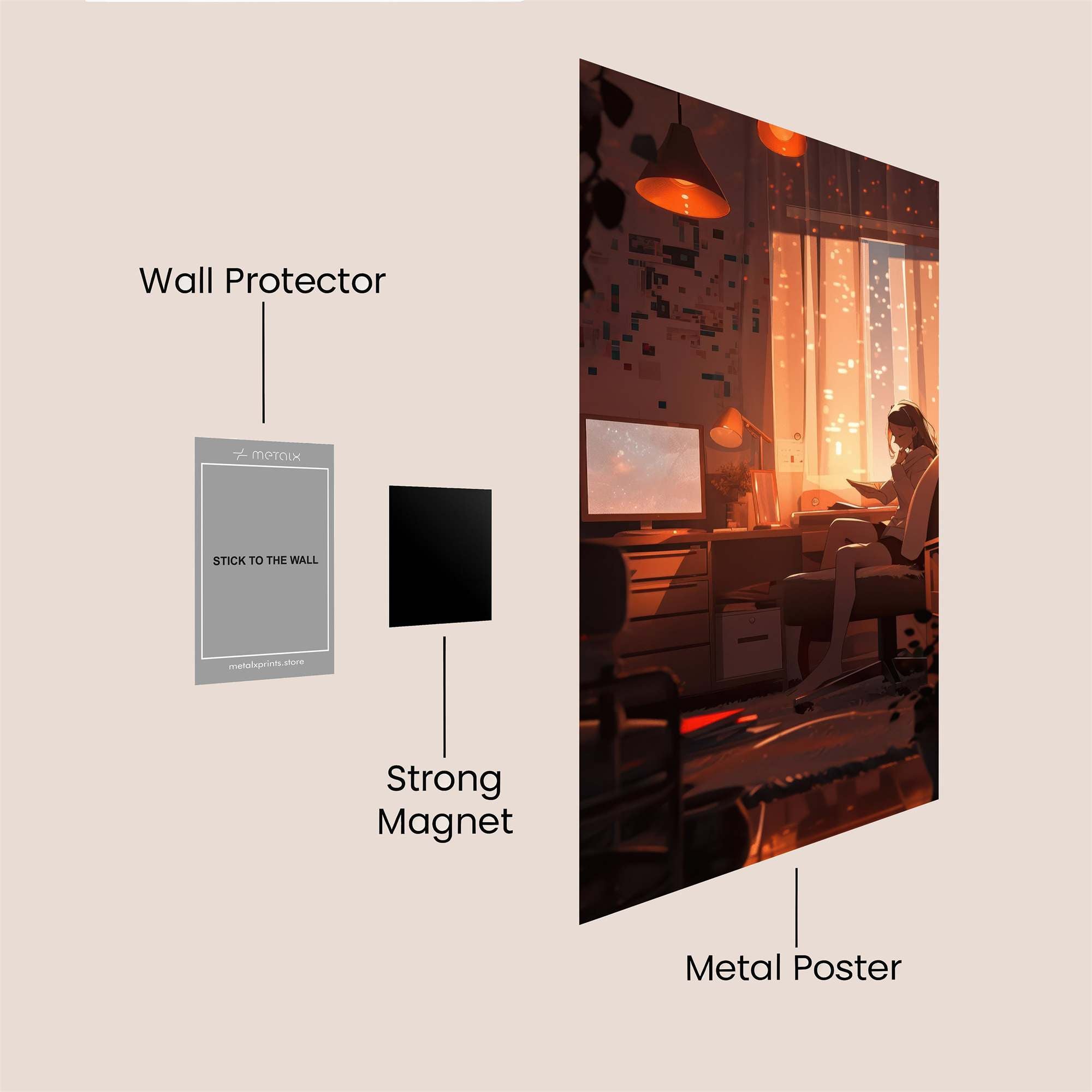 Study Serenity Safe Wall Magnetic / M