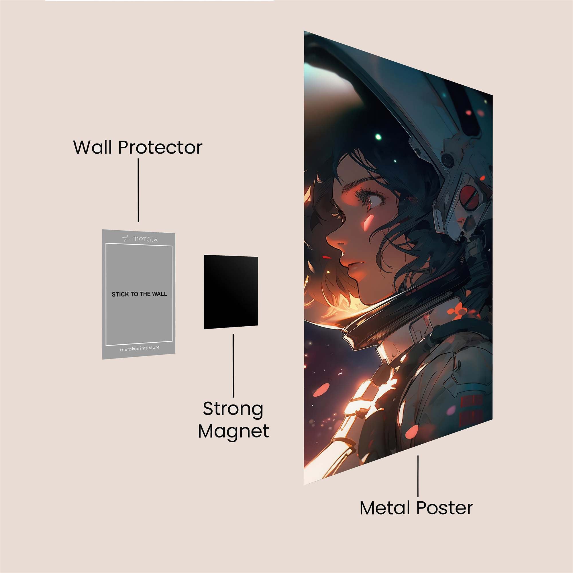 Astronaut Dream Safe Wall Magnetic / M