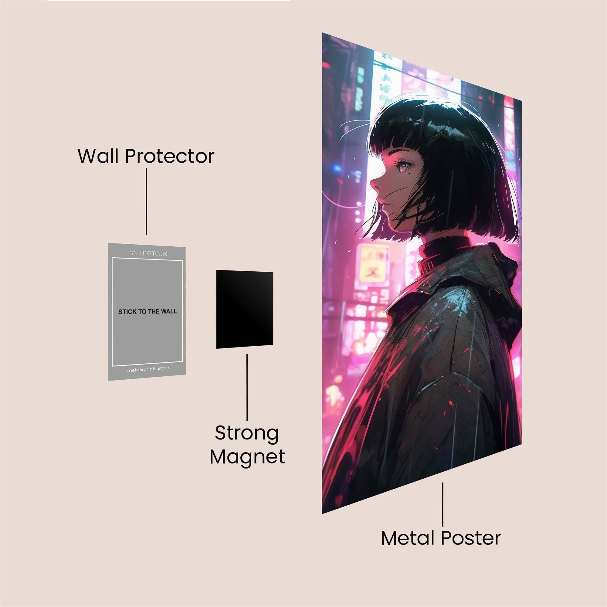 Cyberpunk Solitude Safe Wall Magnetic / M
