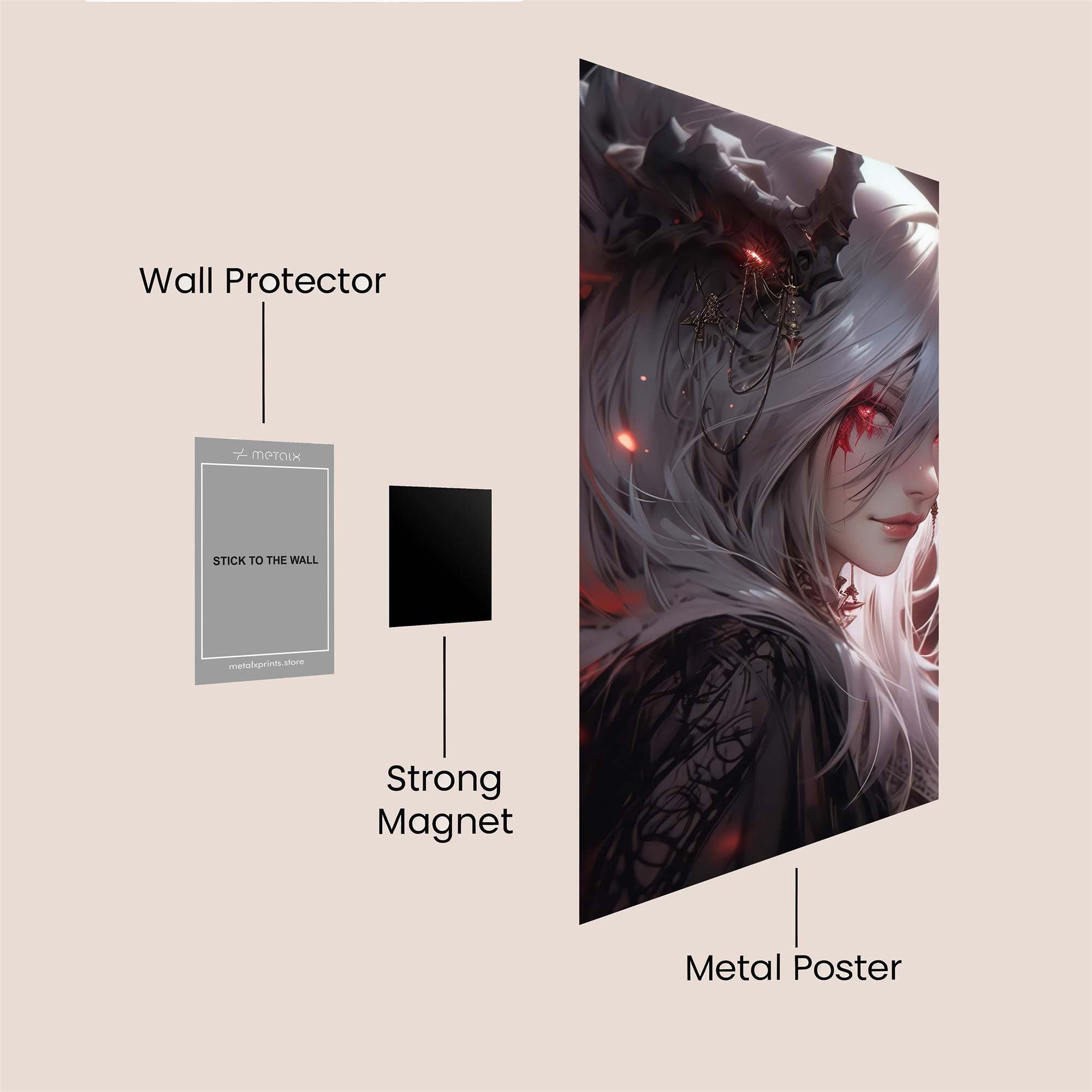 Demoness Whimsy Safe Wall Magnetic / M