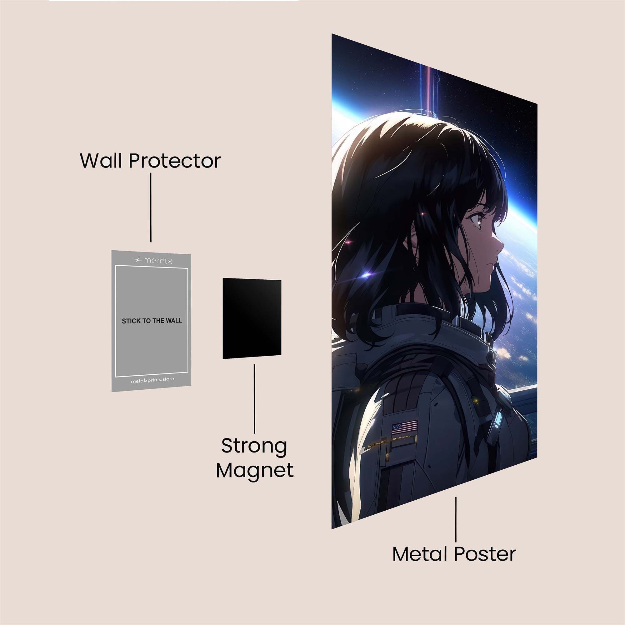 Astronaut Serene Safe Wall Magnetic / M