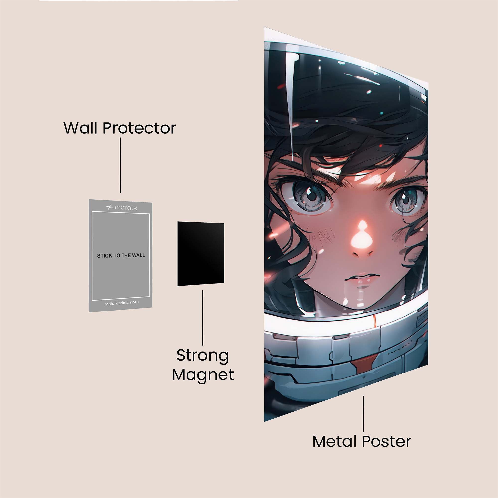 Astronaut Serene Safe Wall Magnetic / M