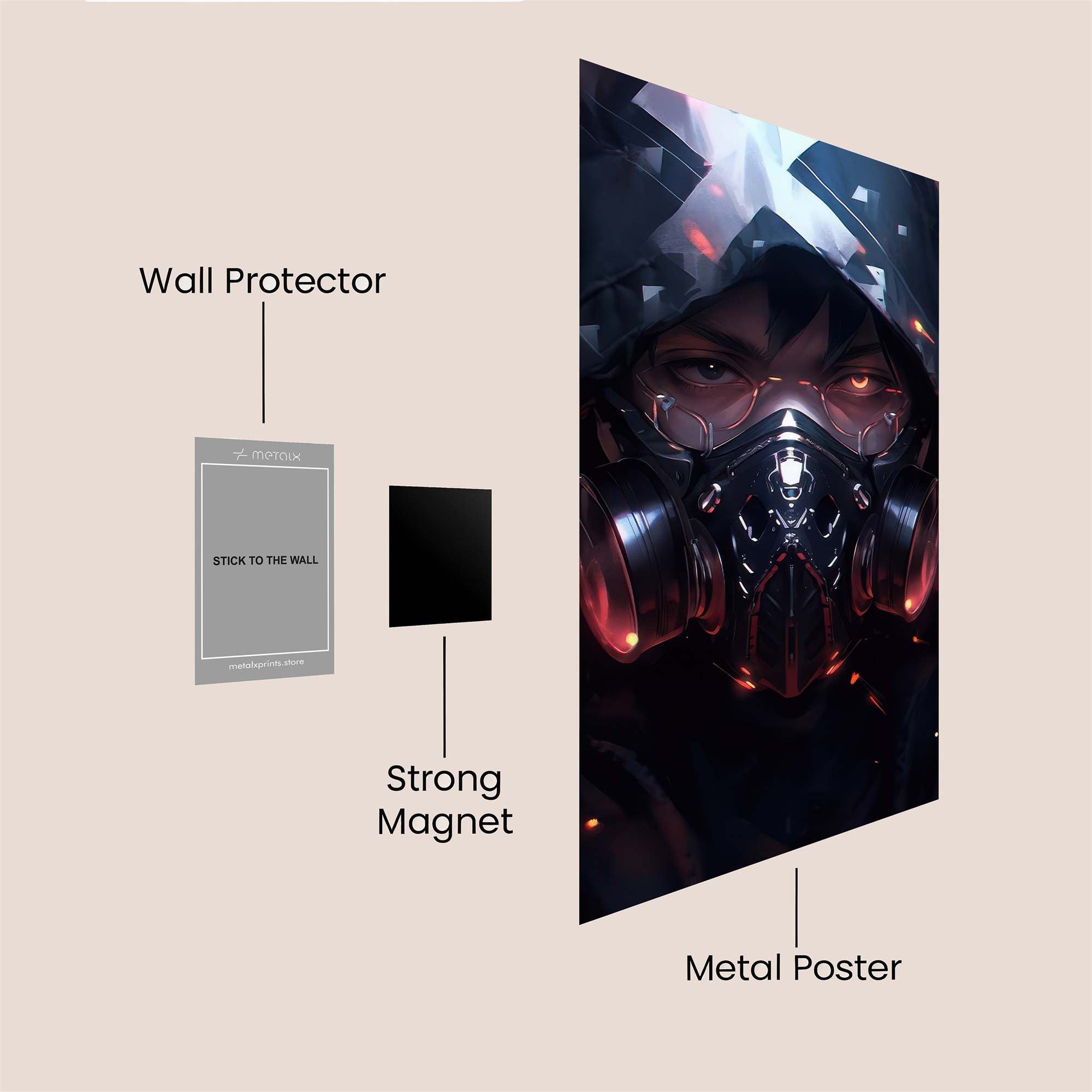 Masked Inferno Safe Wall Magnetic / M