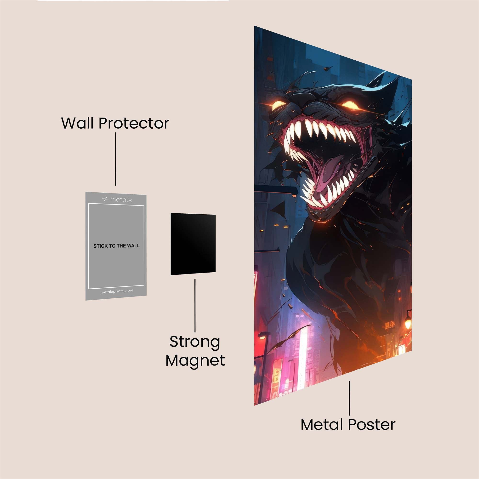 Cyberwolf Fury Safe Wall Magnetic / M