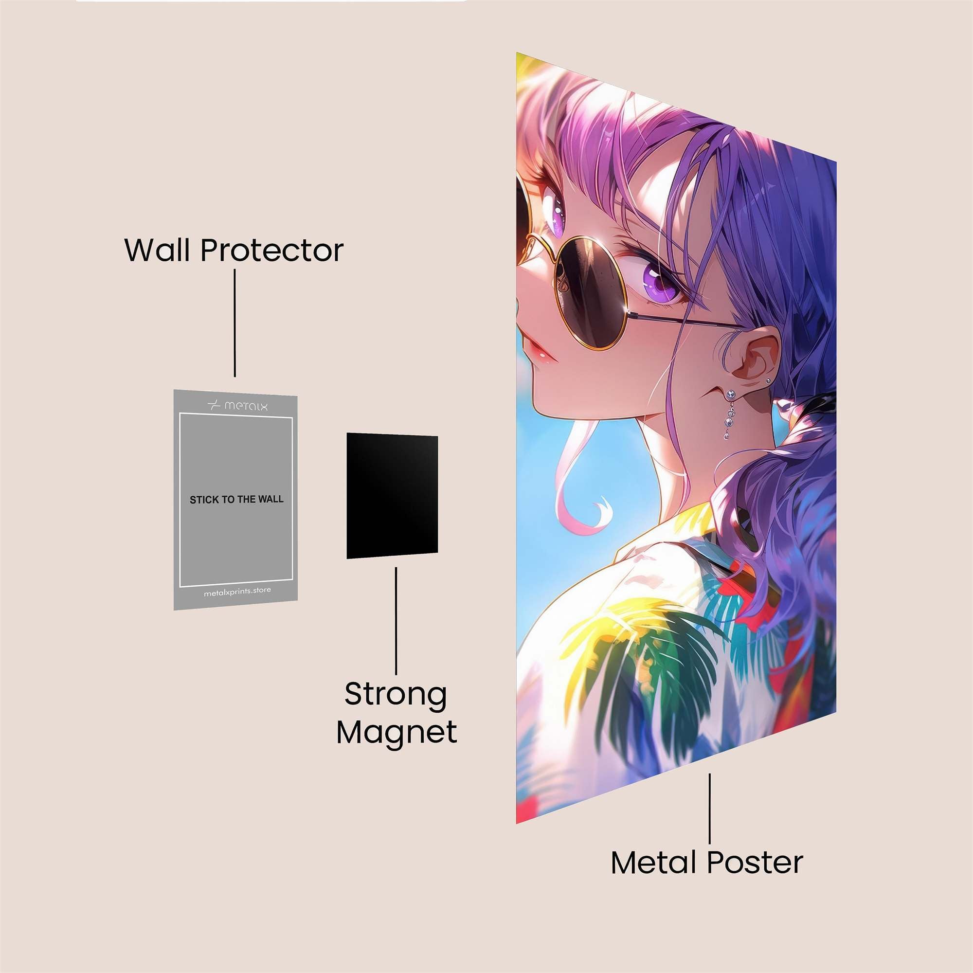 VioletVogue Safe Wall Magnetic / M