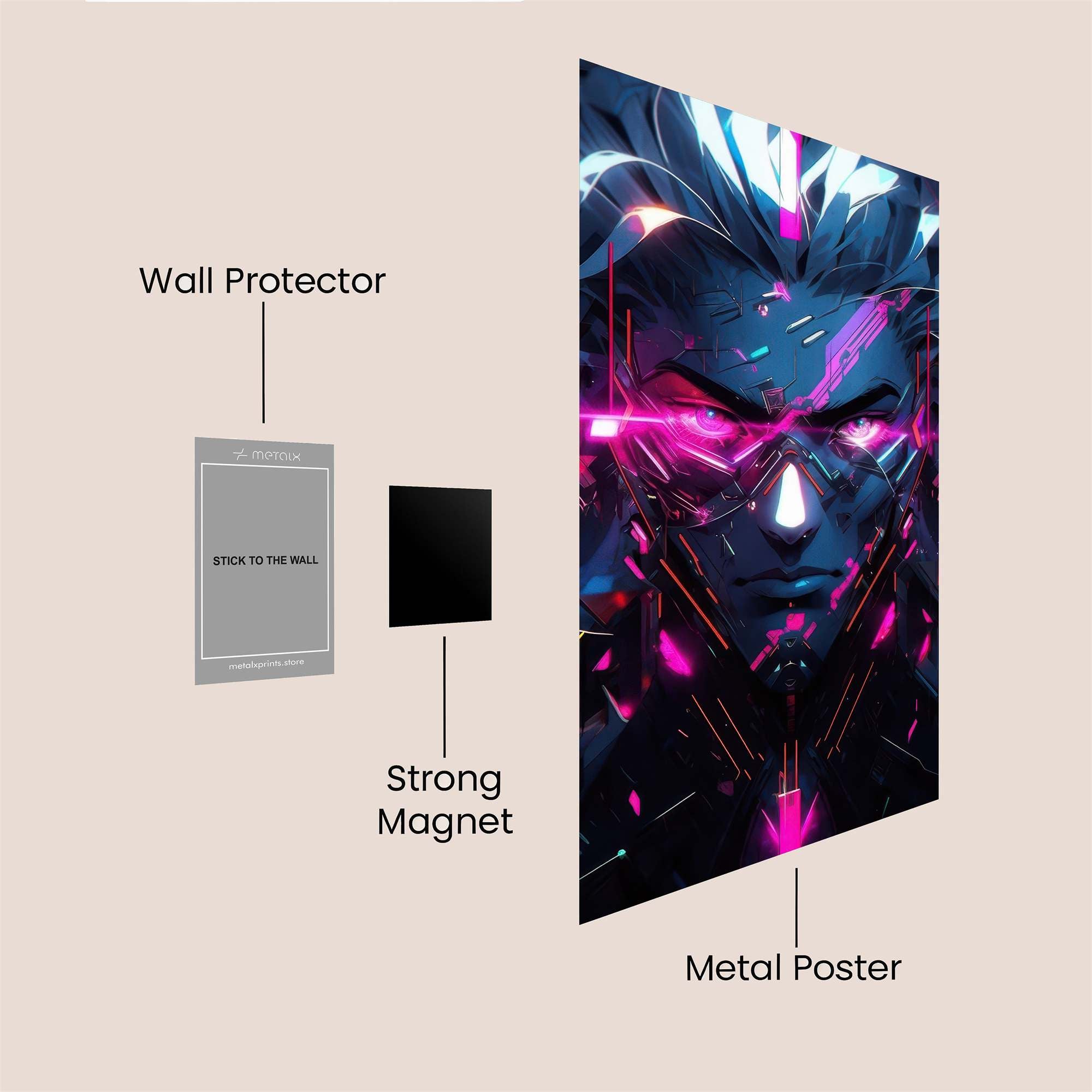 Cyber Pulse Safe Wall Magnetic / M