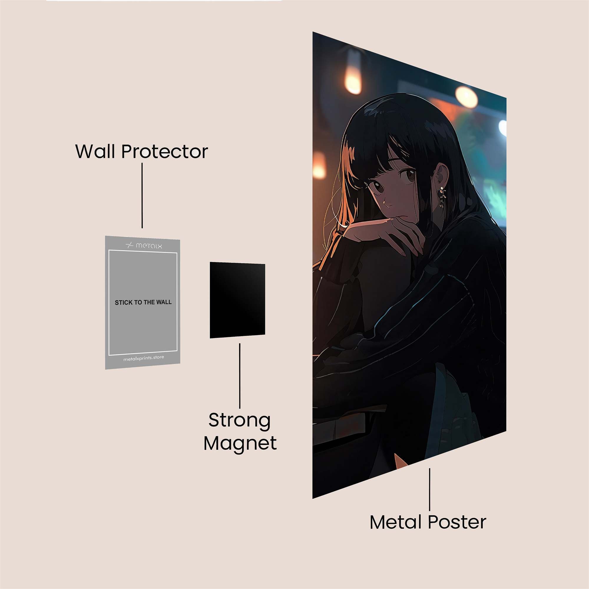 Neon Melancholy Safe Wall Magnetic / M