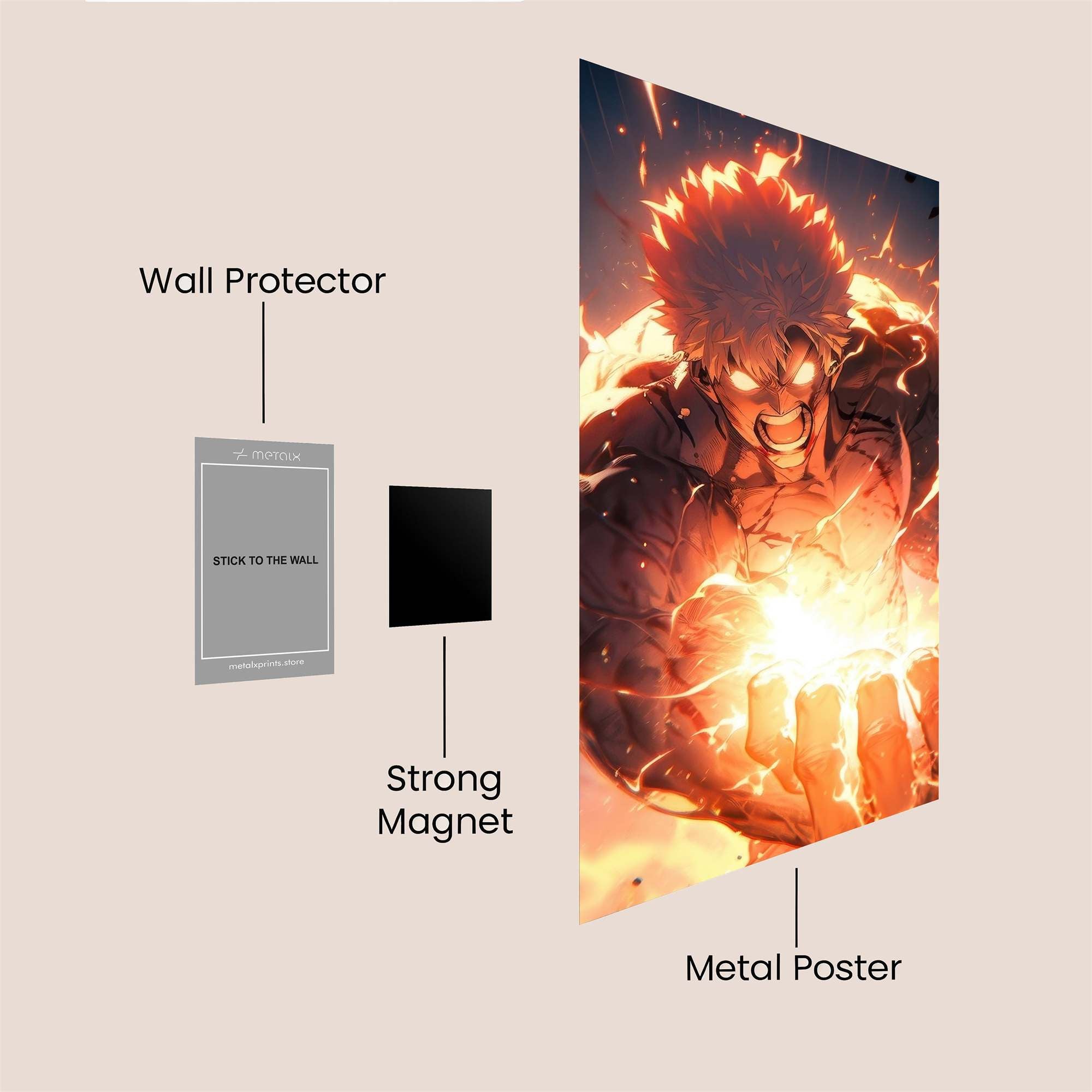 AllMight Blaze Safe Wall Magnetic / M