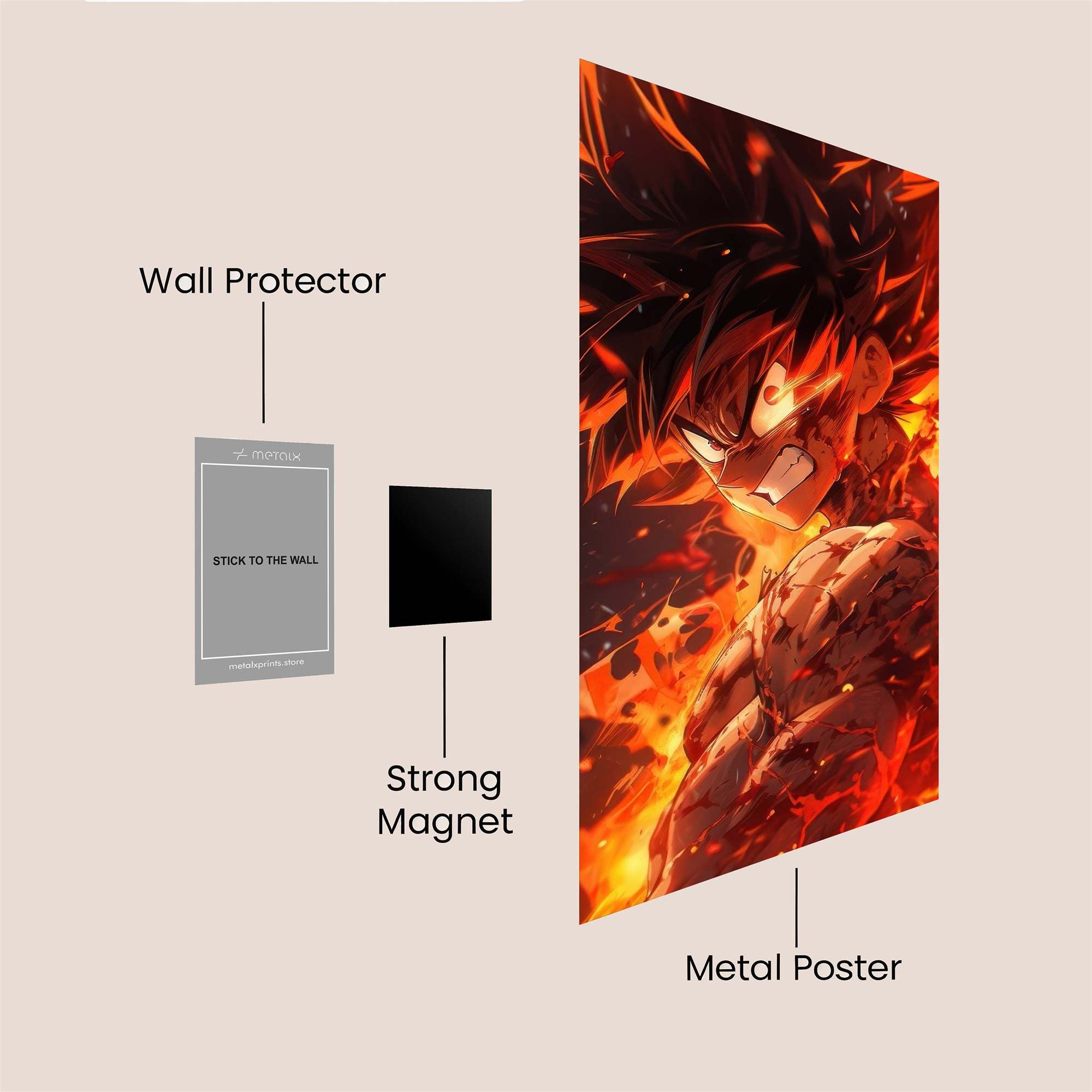Goku Inferno Safe Wall Magnetic / M