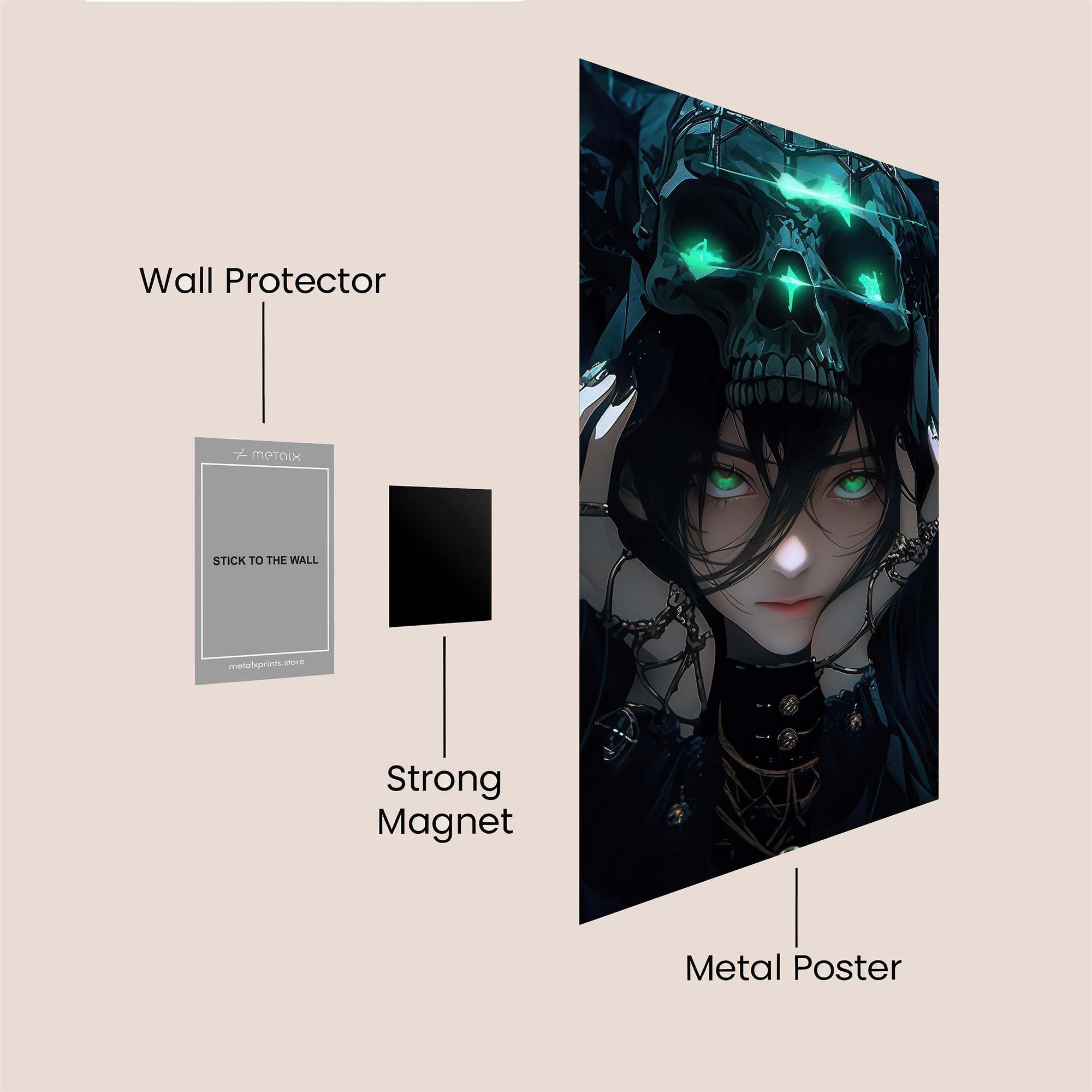 Skull Enigma Safe Wall Magnetic / M