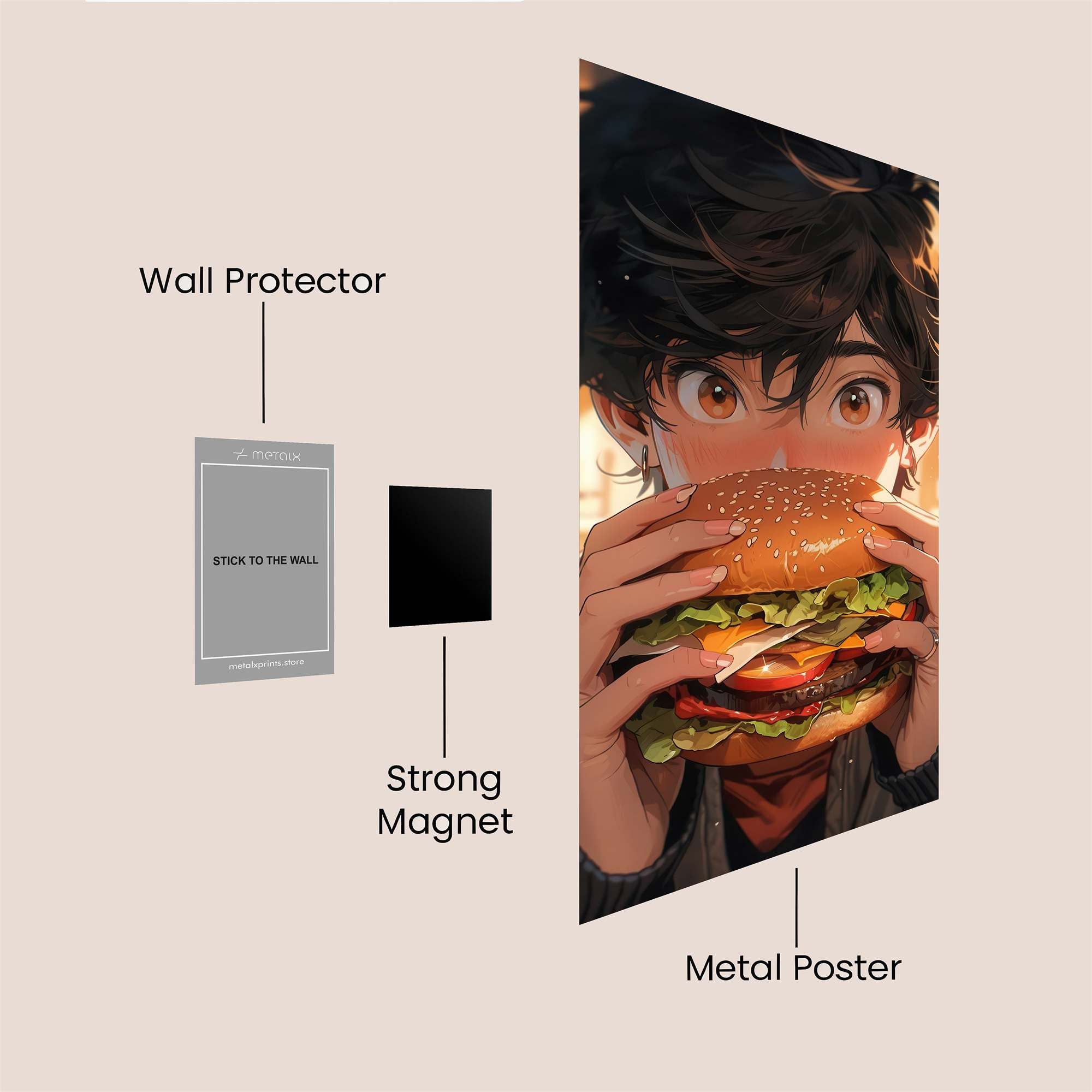 Burger Bliss Safe Wall Magnetic / M