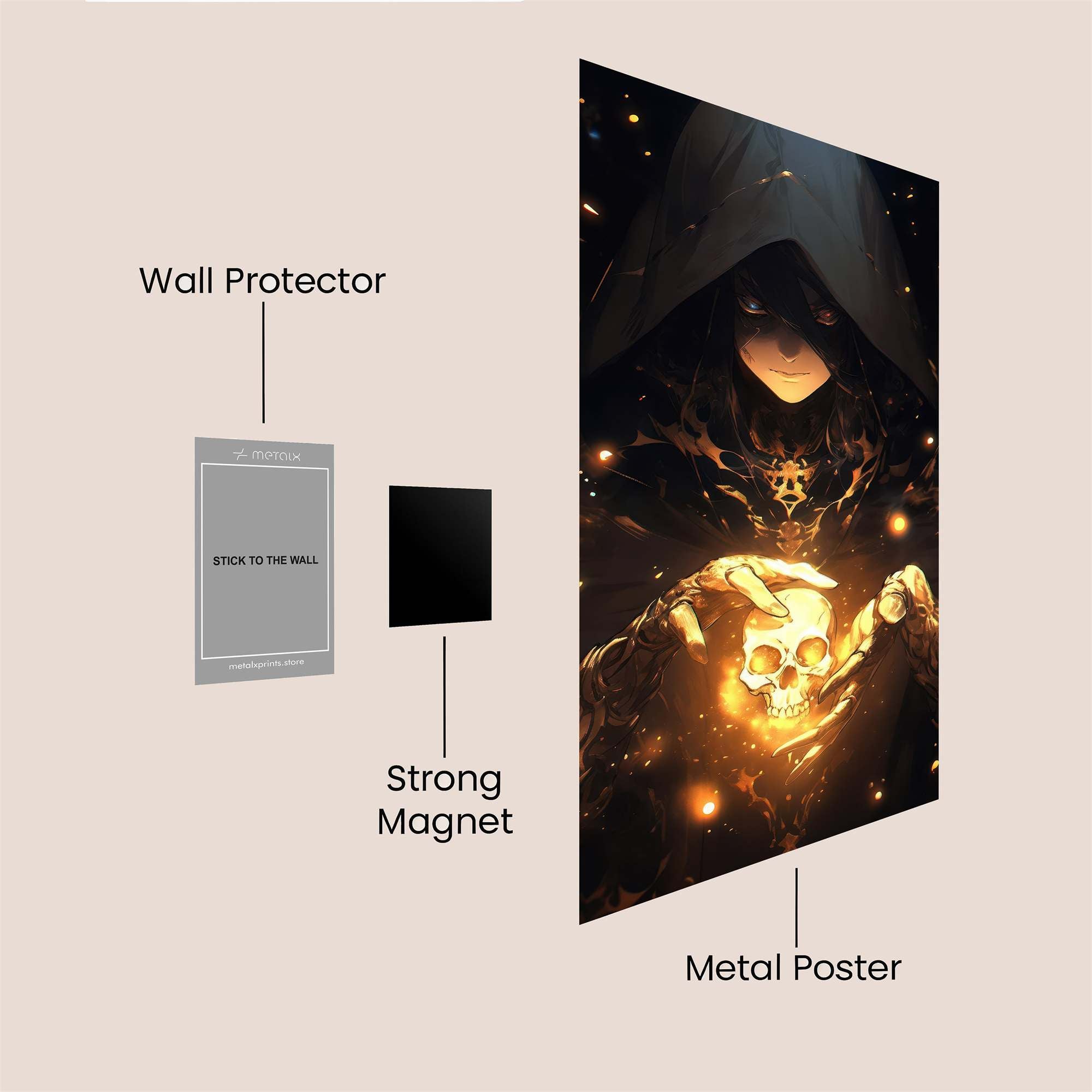 Necromancer Gloom Safe Wall Magnetic / M