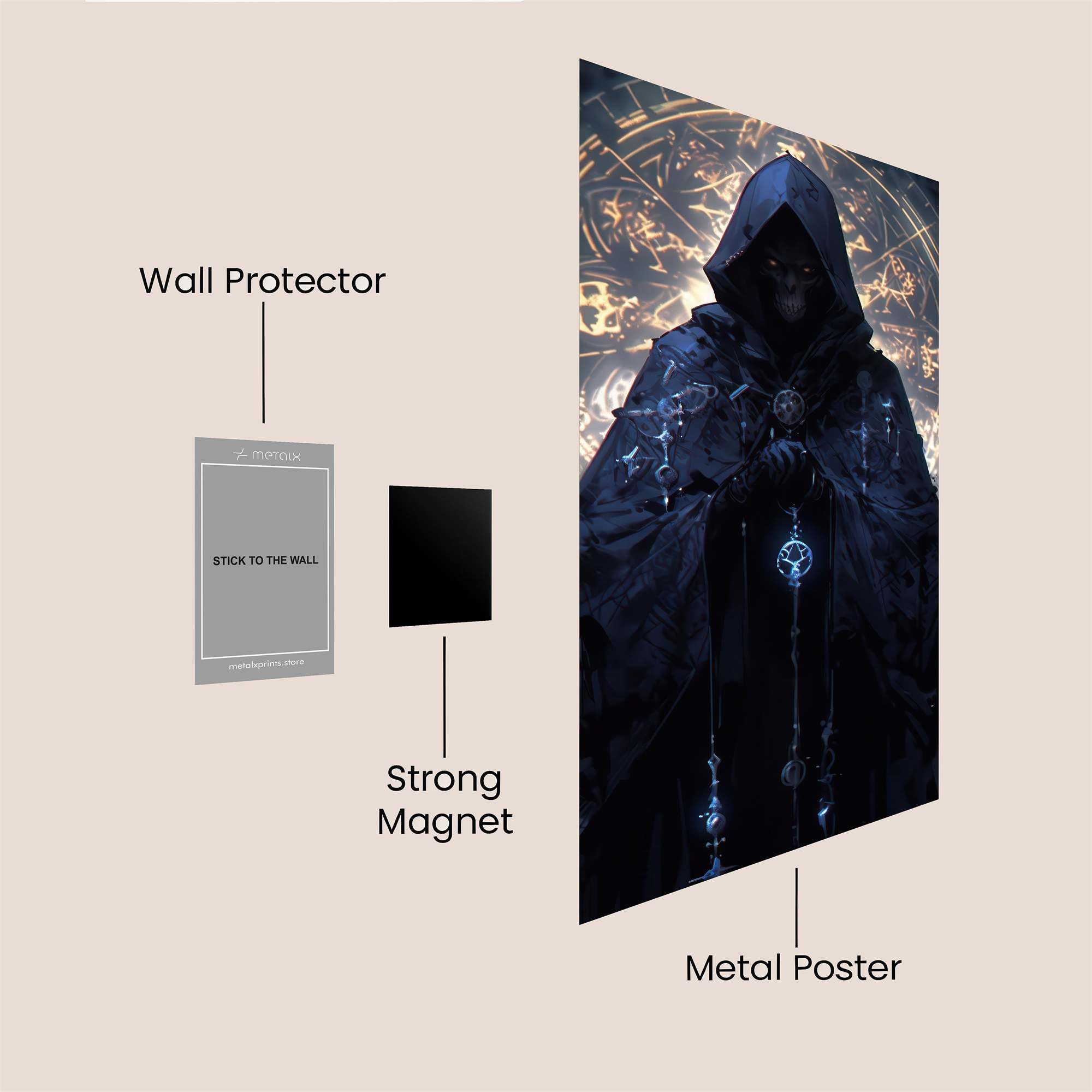 Necromancer Enigmatic Safe Wall Magnetic / M