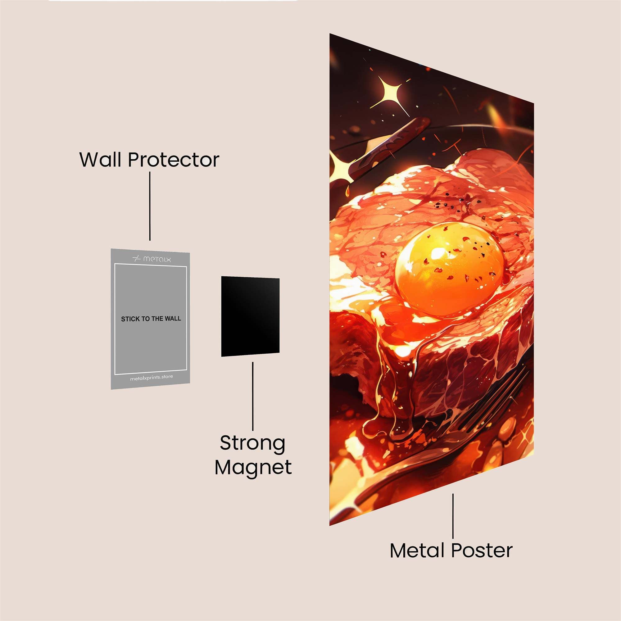 Steak Delight Safe Wall Magnetic / M