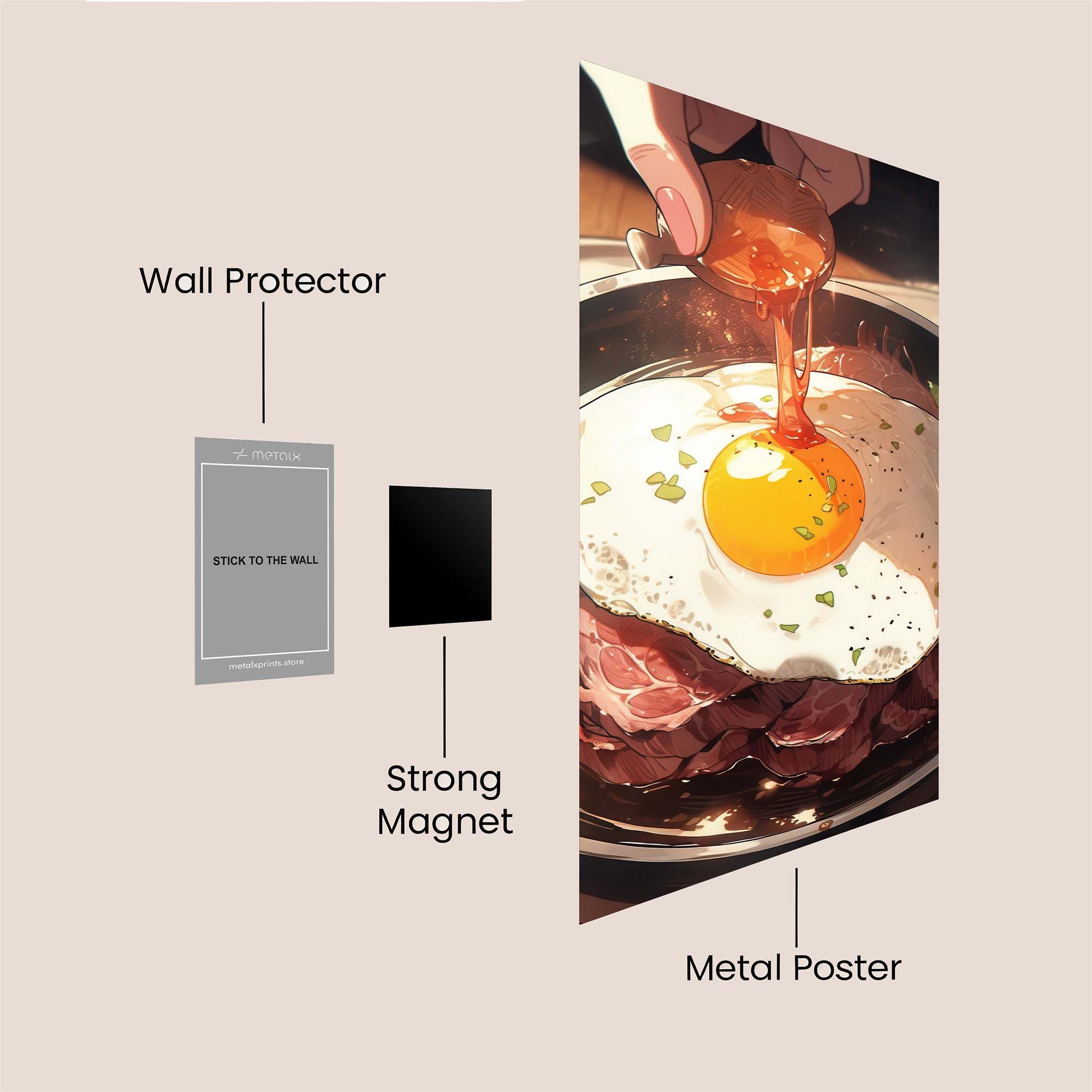 Egg Drizzle Safe Wall Magnetic / M