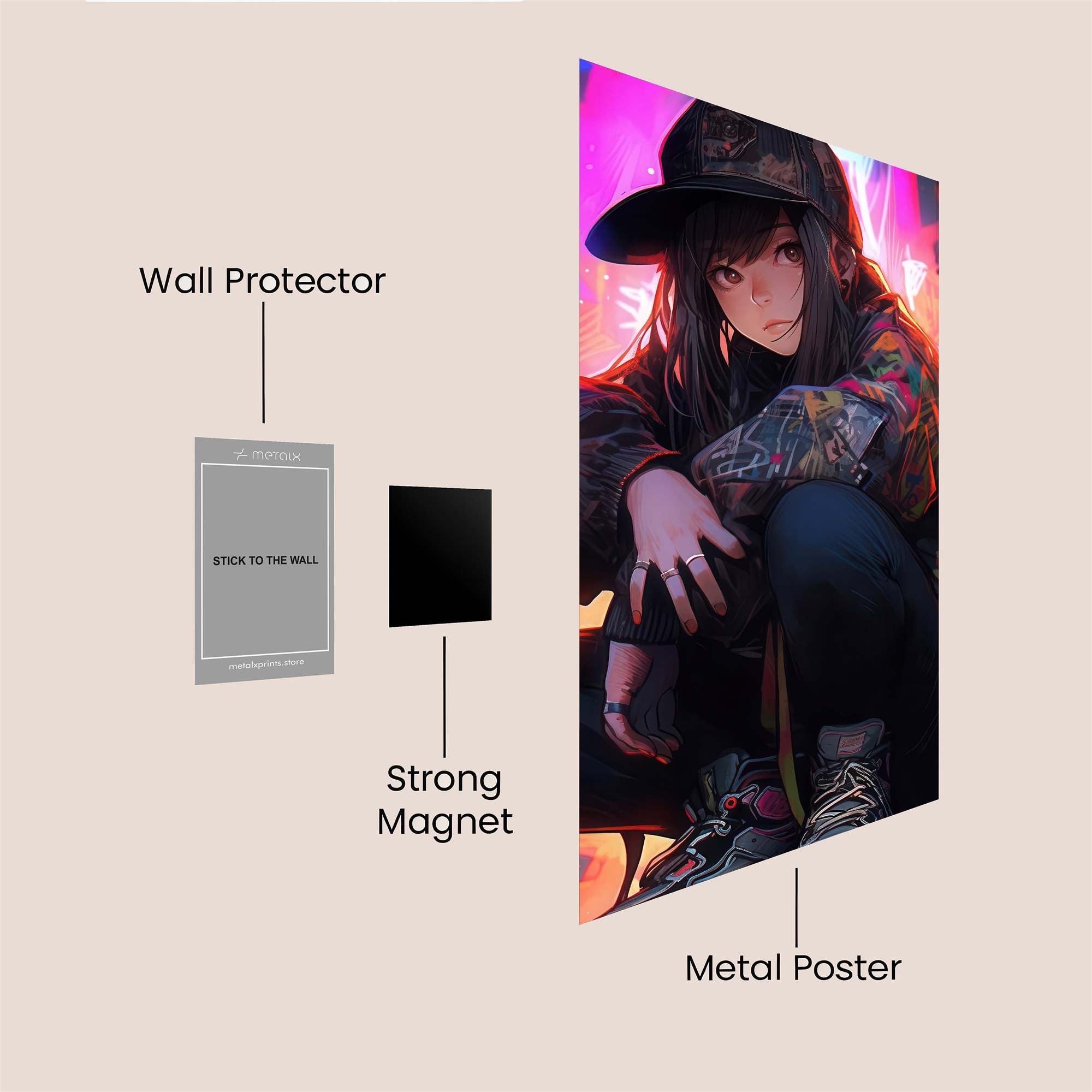 Neon Rebel Safe Wall Magnetic / M