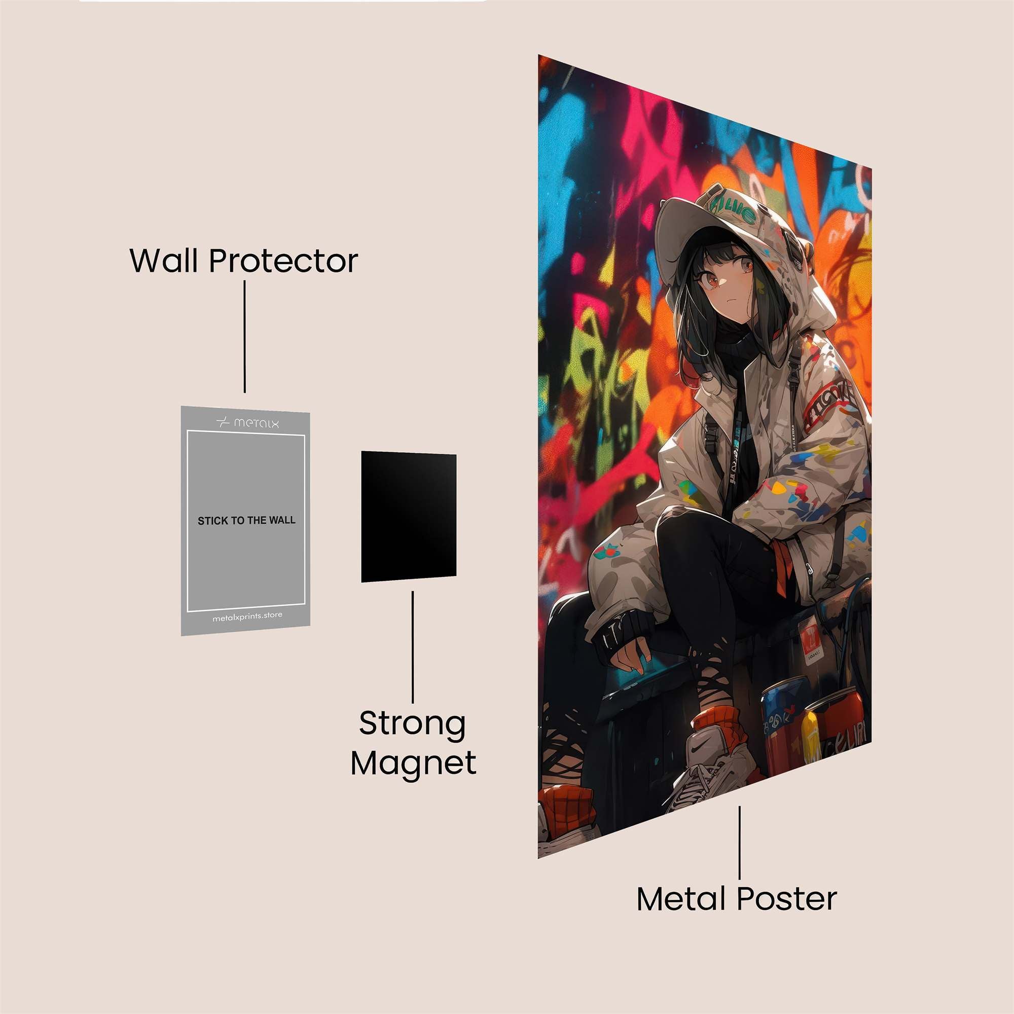 Graffiti Rebel Safe Wall Magnetic / M