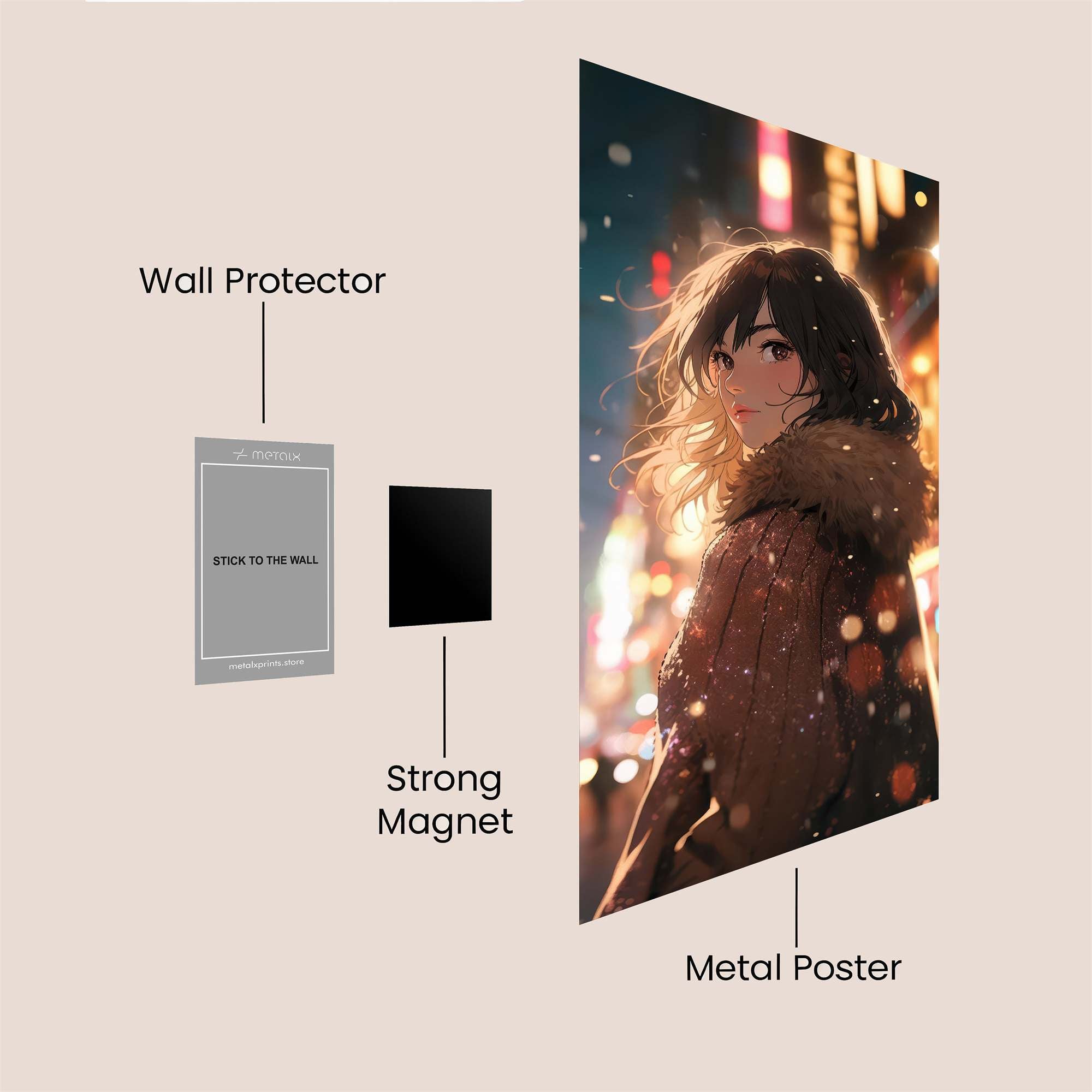 Snowy Serenity Safe Wall Magnetic / M