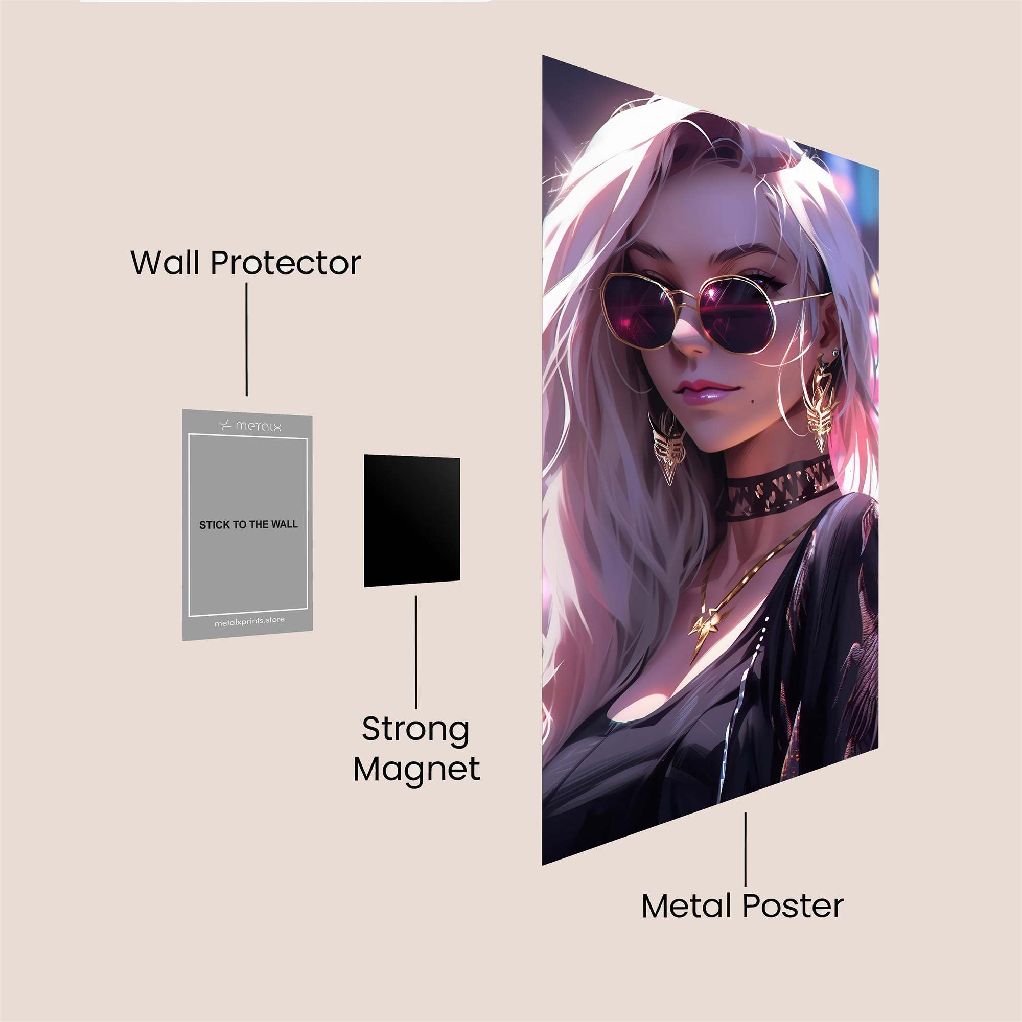 Neon Enigma Safe Wall Magnetic / M