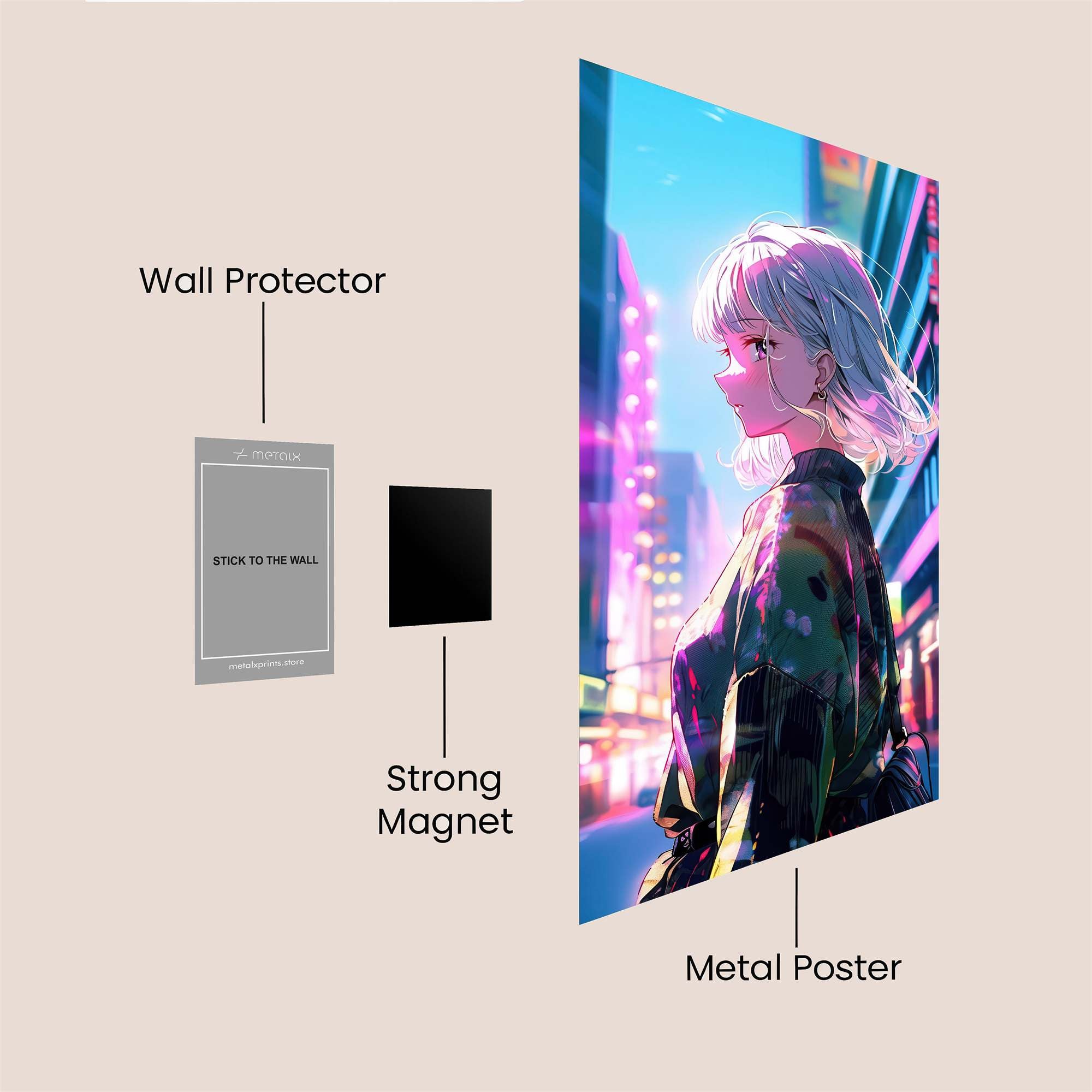 Neon Serenity Safe Wall Magnetic / M