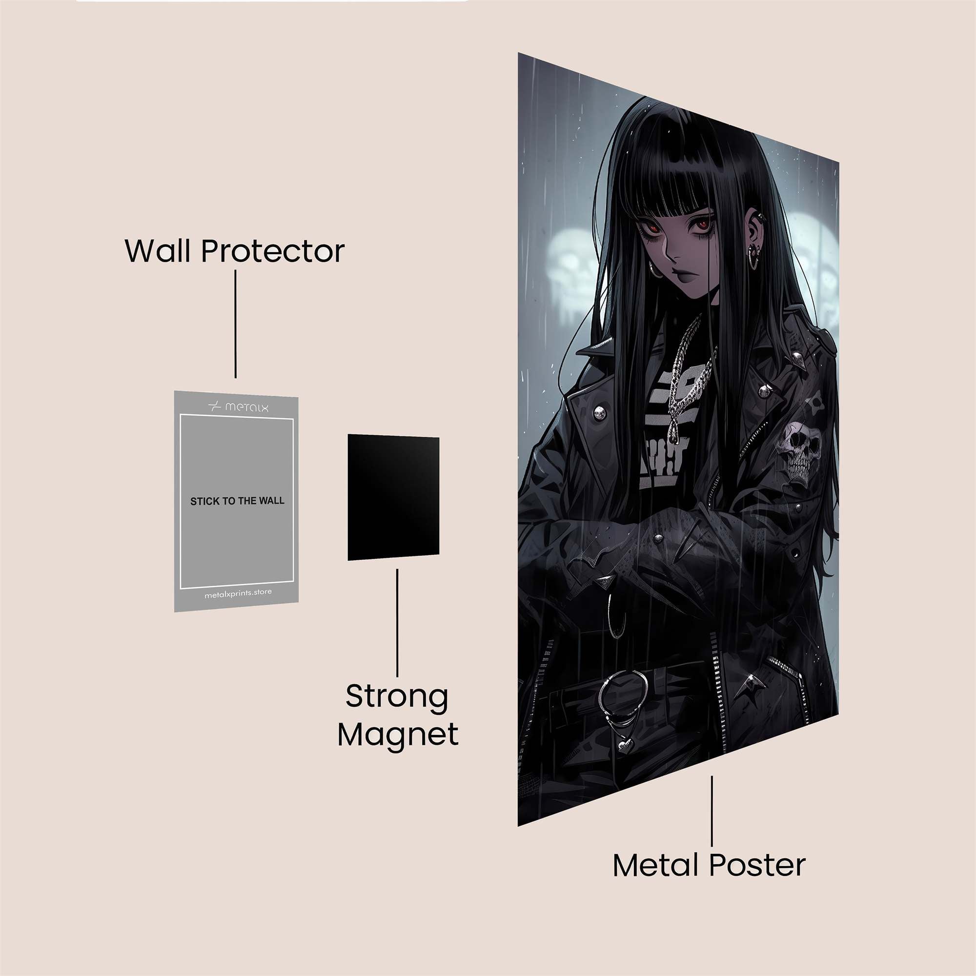 Gothic Rebel Safe Wall Magnetic / M