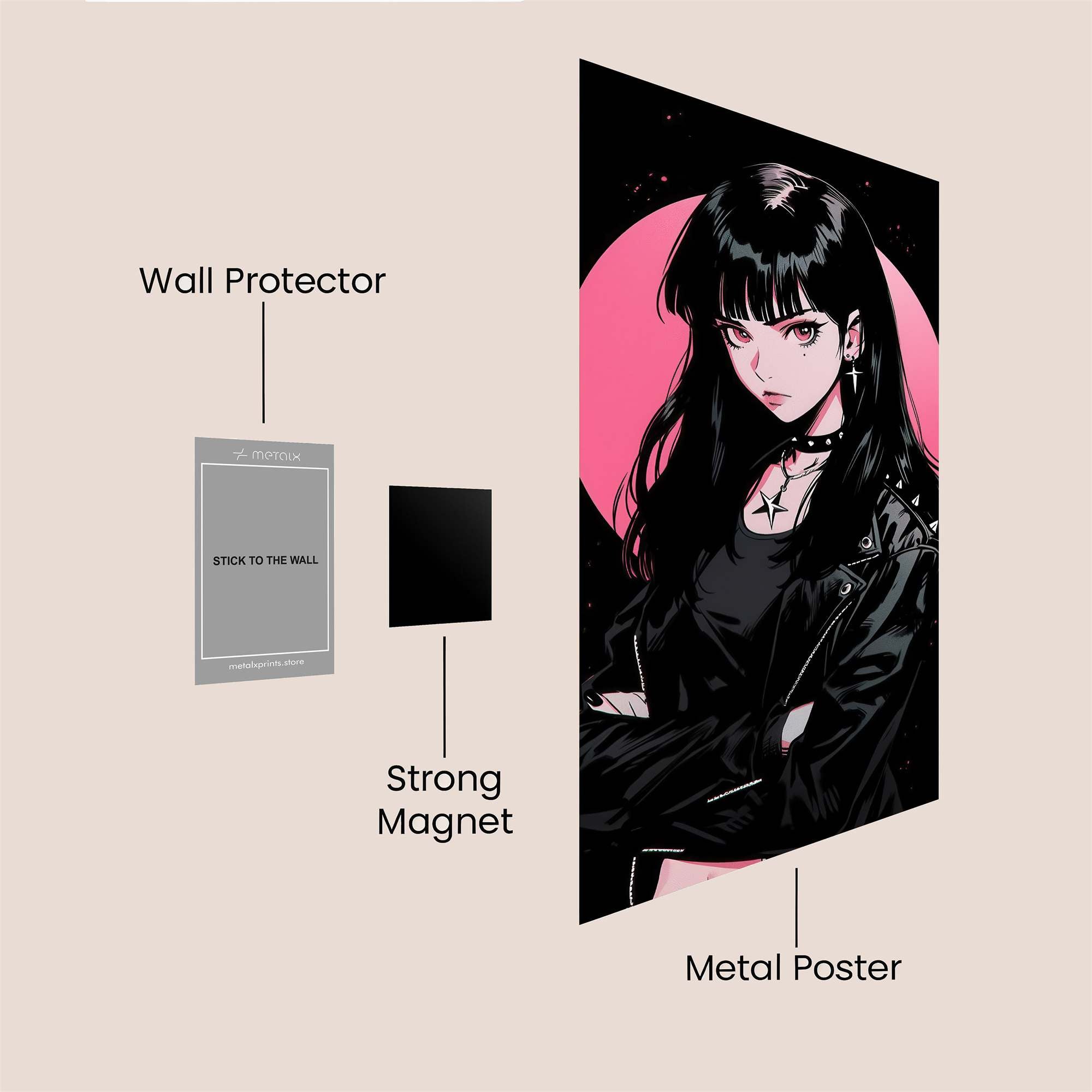 Gothic Aura Safe Wall Magnetic / M