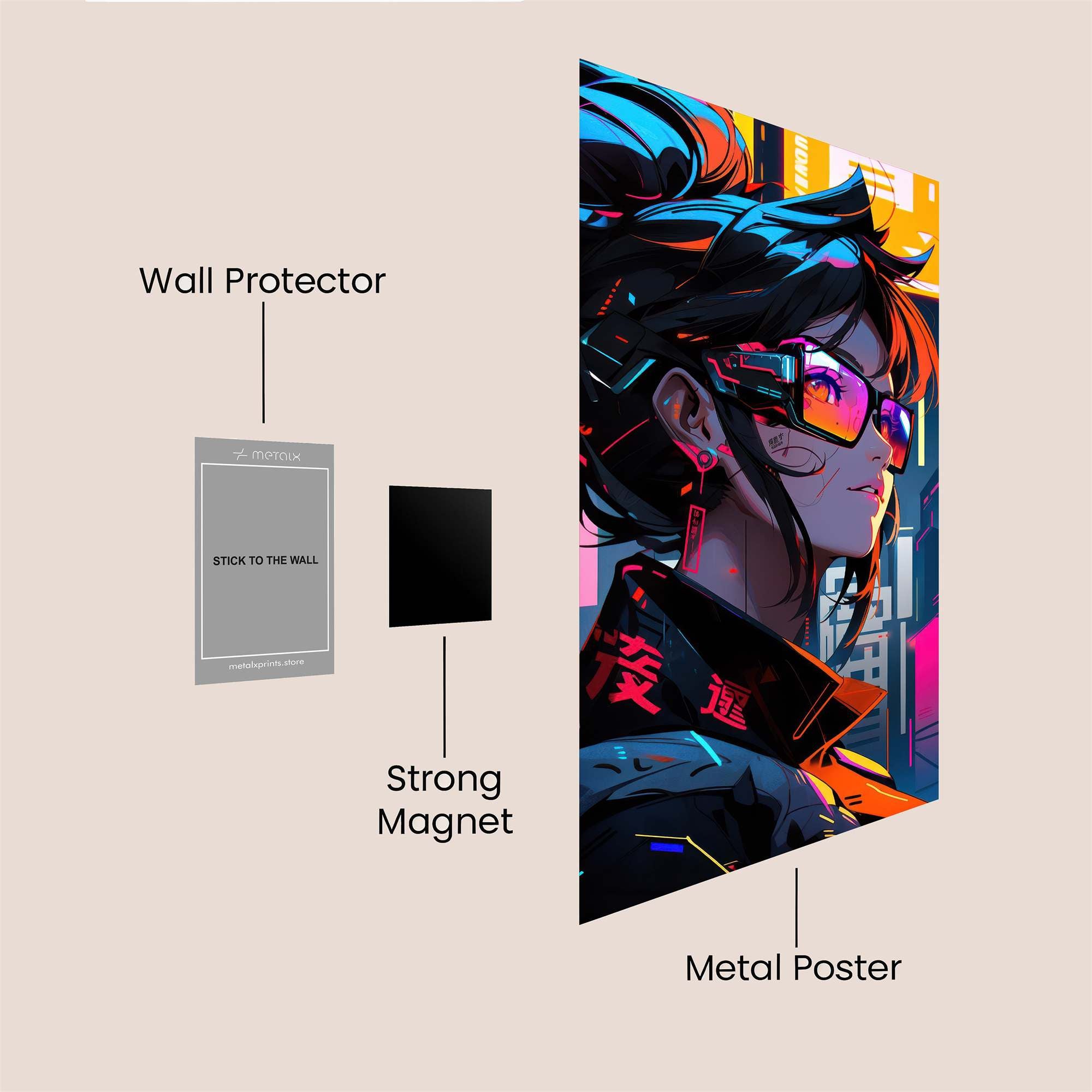 Cyberpunk Elegance Safe Wall Magnetic / M