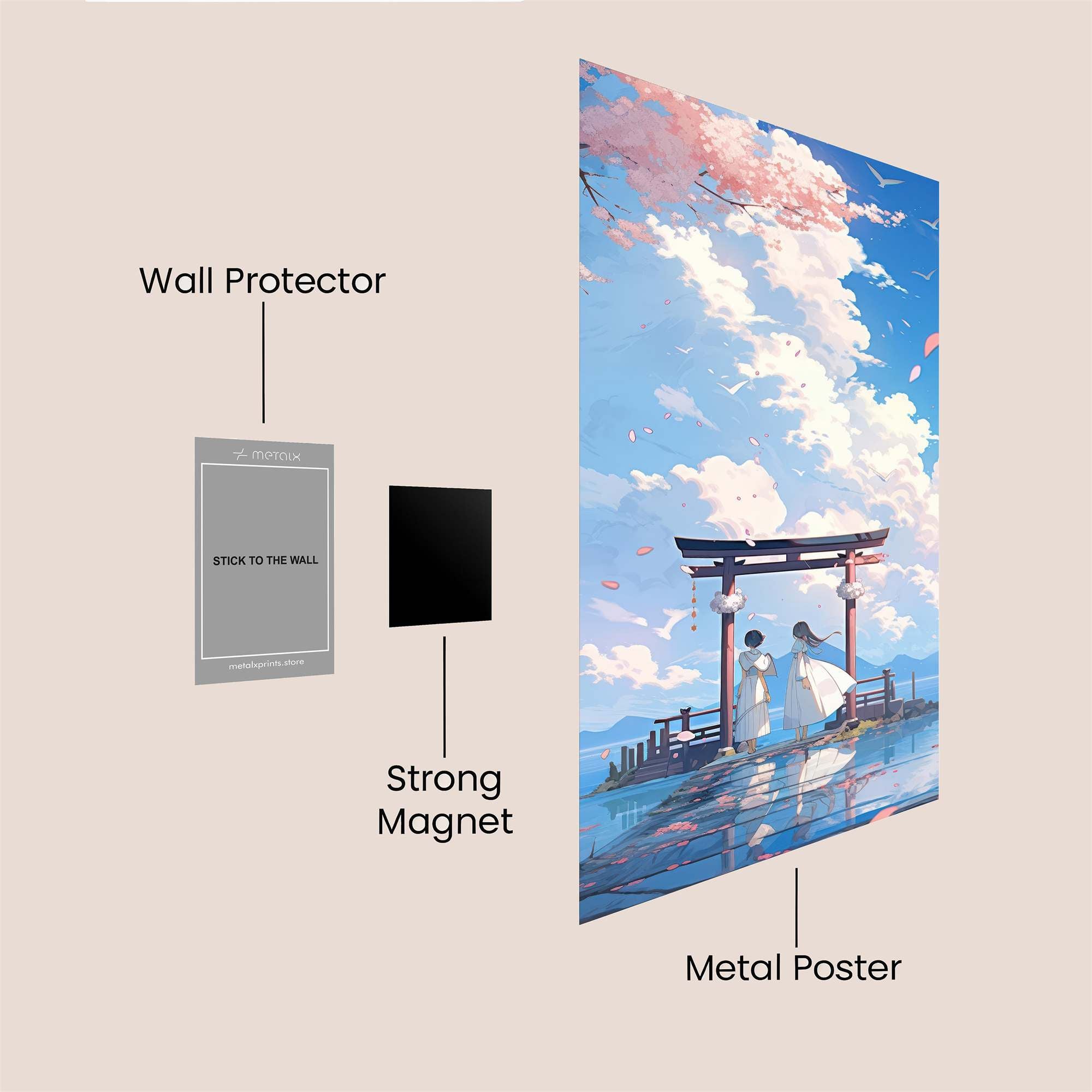 Sakura Serenity Safe Wall Magnetic / M
