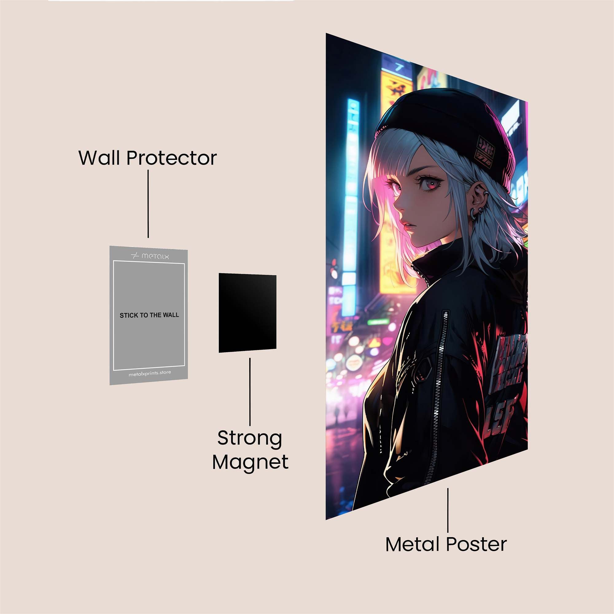 Cyberpunk Reverie Safe Wall Magnetic / M