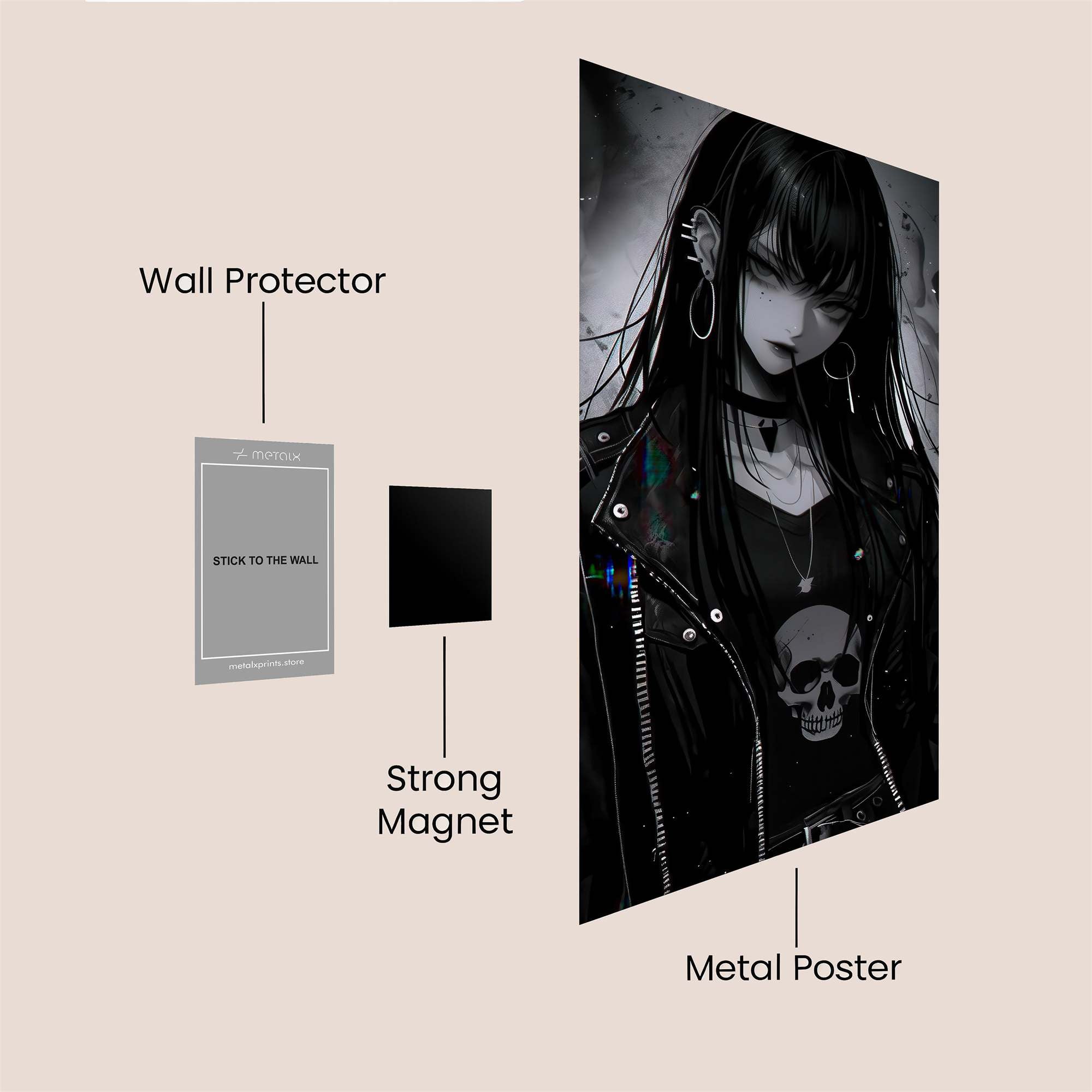 Gothic Elegance Safe Wall Magnetic / M