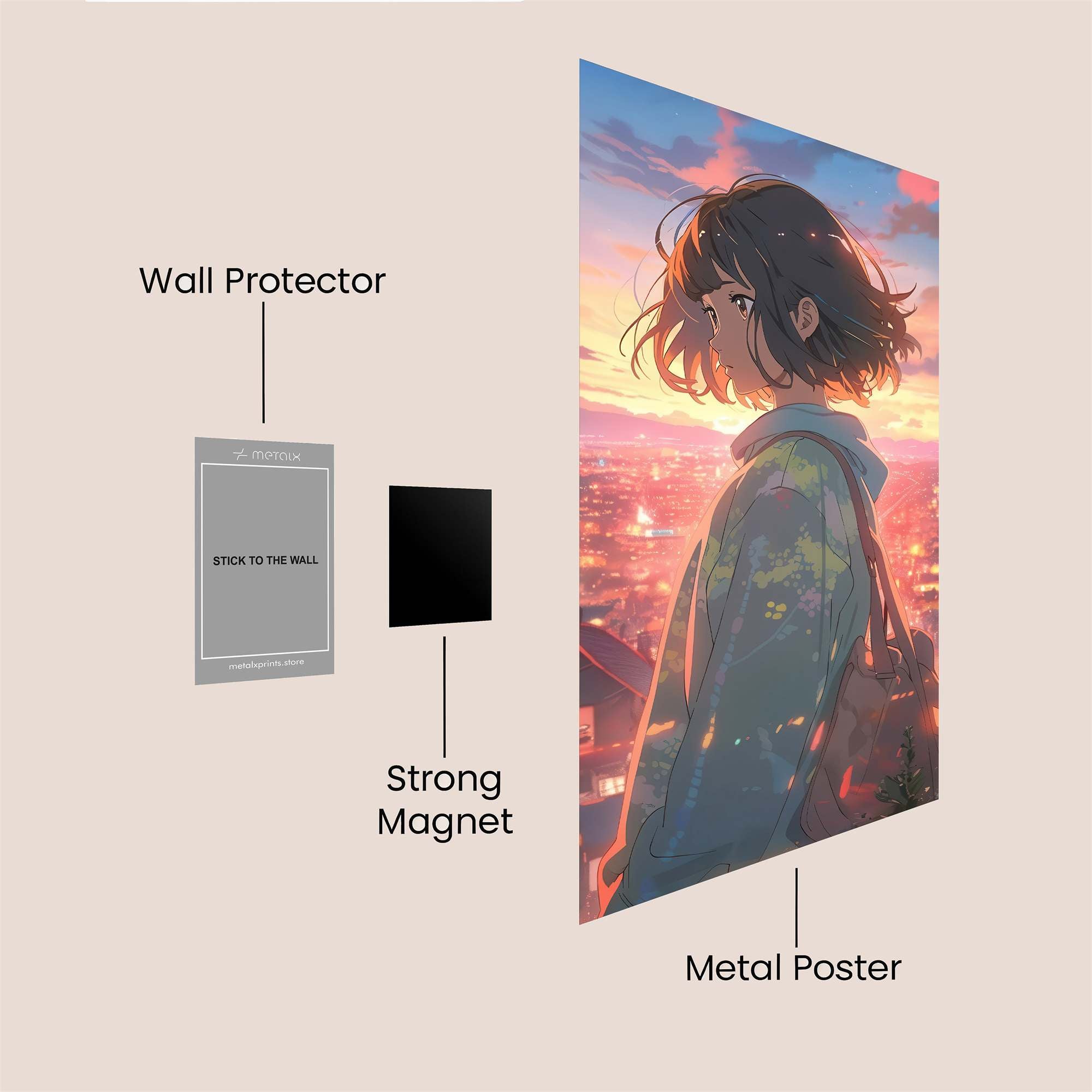 Sunset Solitude Safe Wall Magnetic / M