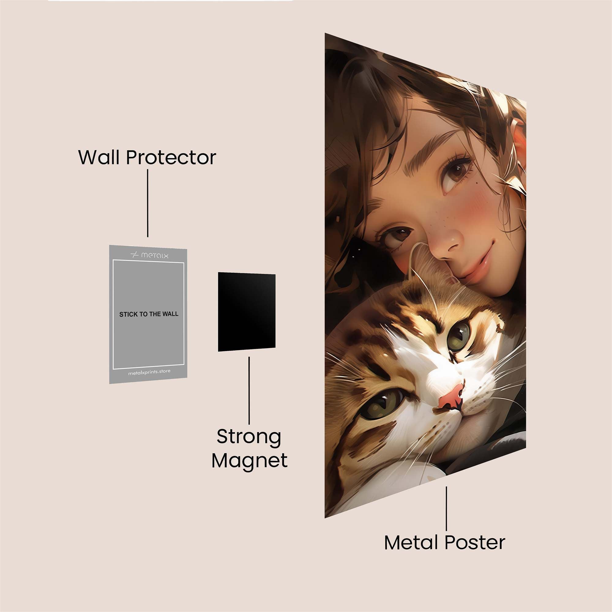 Feline Serenity Safe Wall Magnetic / M