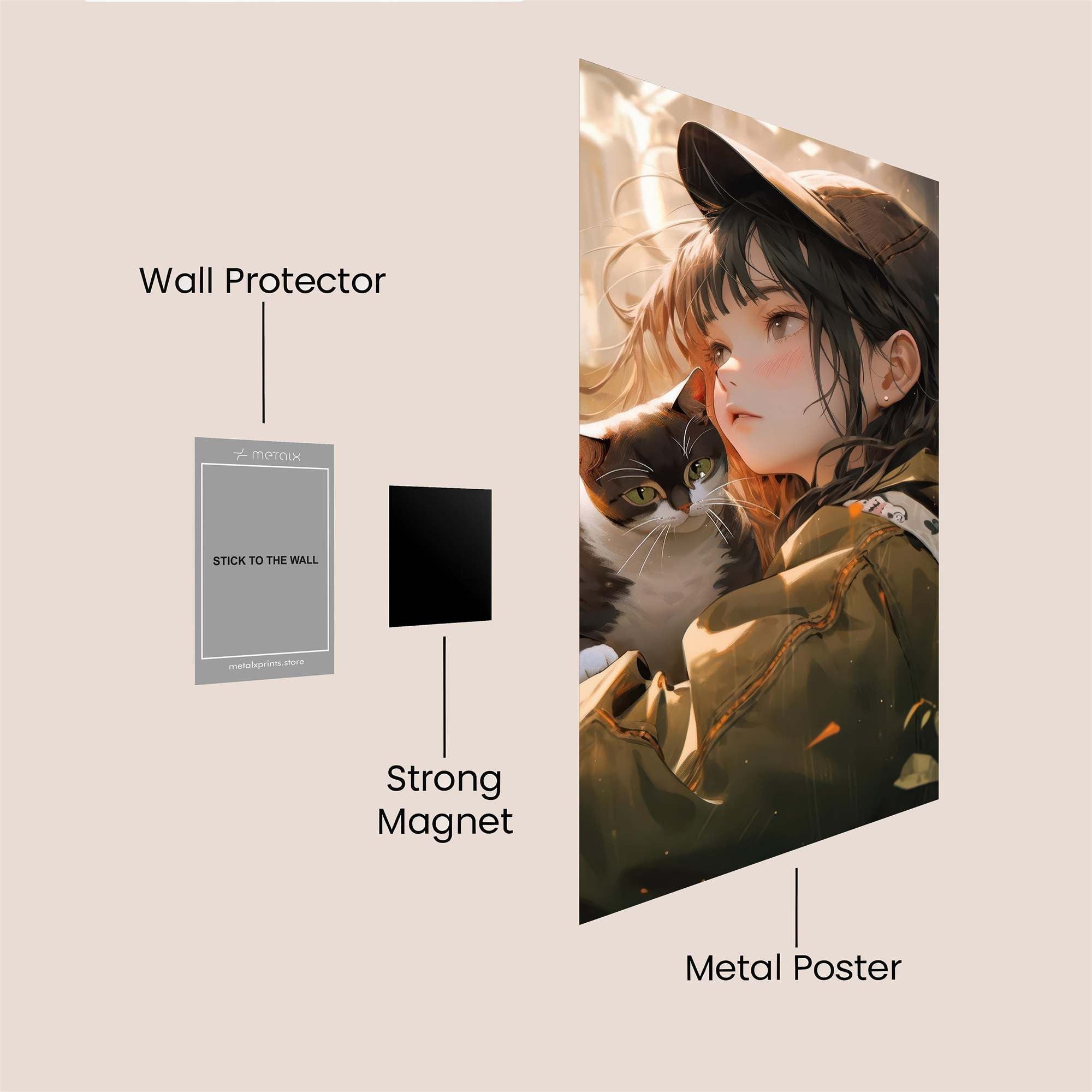 Cat Serenity Safe Wall Magnetic / M