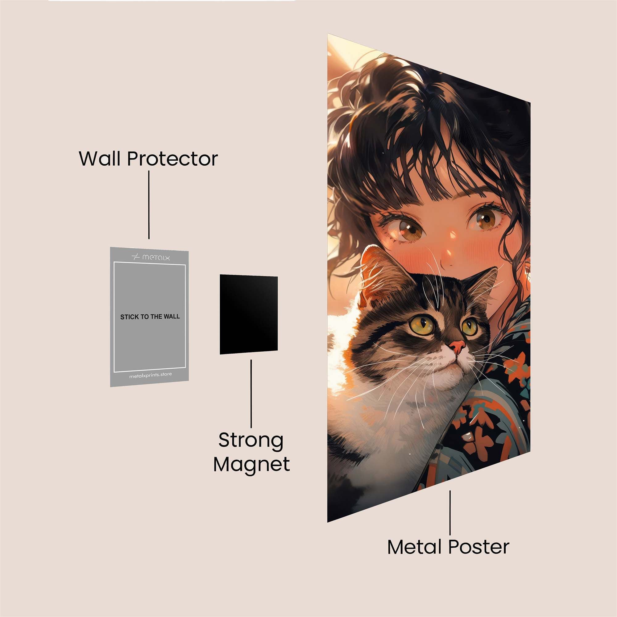 Cat Serenity Safe Wall Magnetic / M