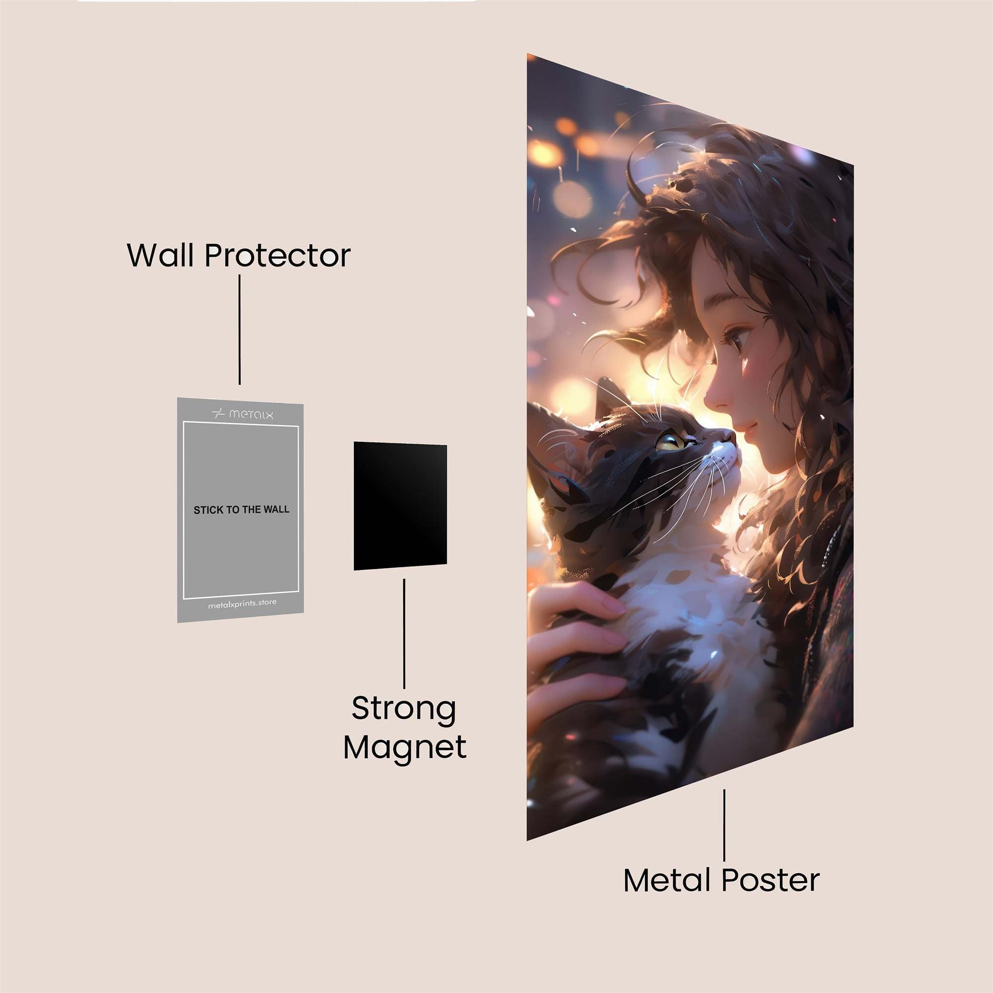 Feline Serenity Safe Wall Magnetic / M